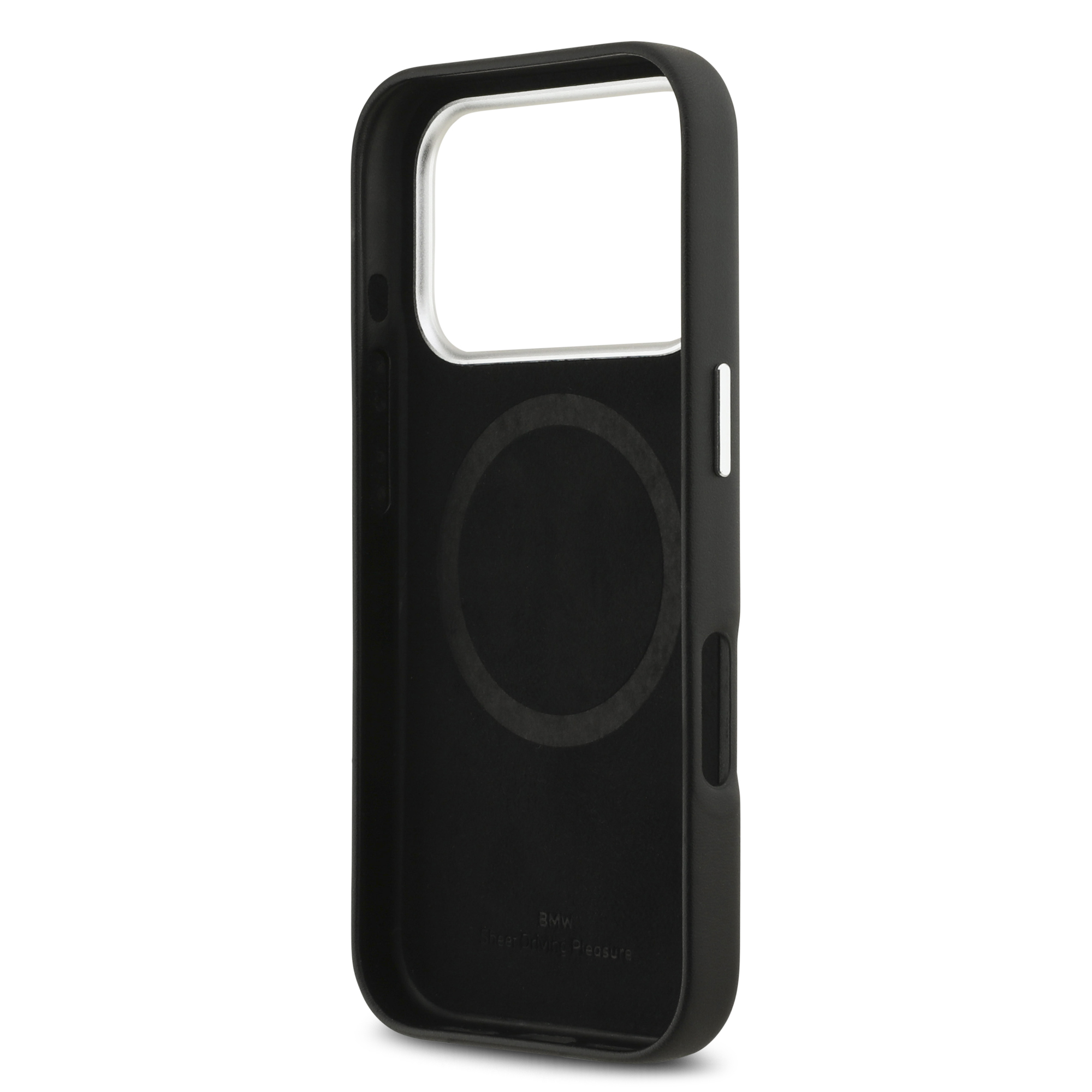 iPhone 17 Pro - BMW Leather Full Wrapped Metal Black — estuche (foto 7 de 8)