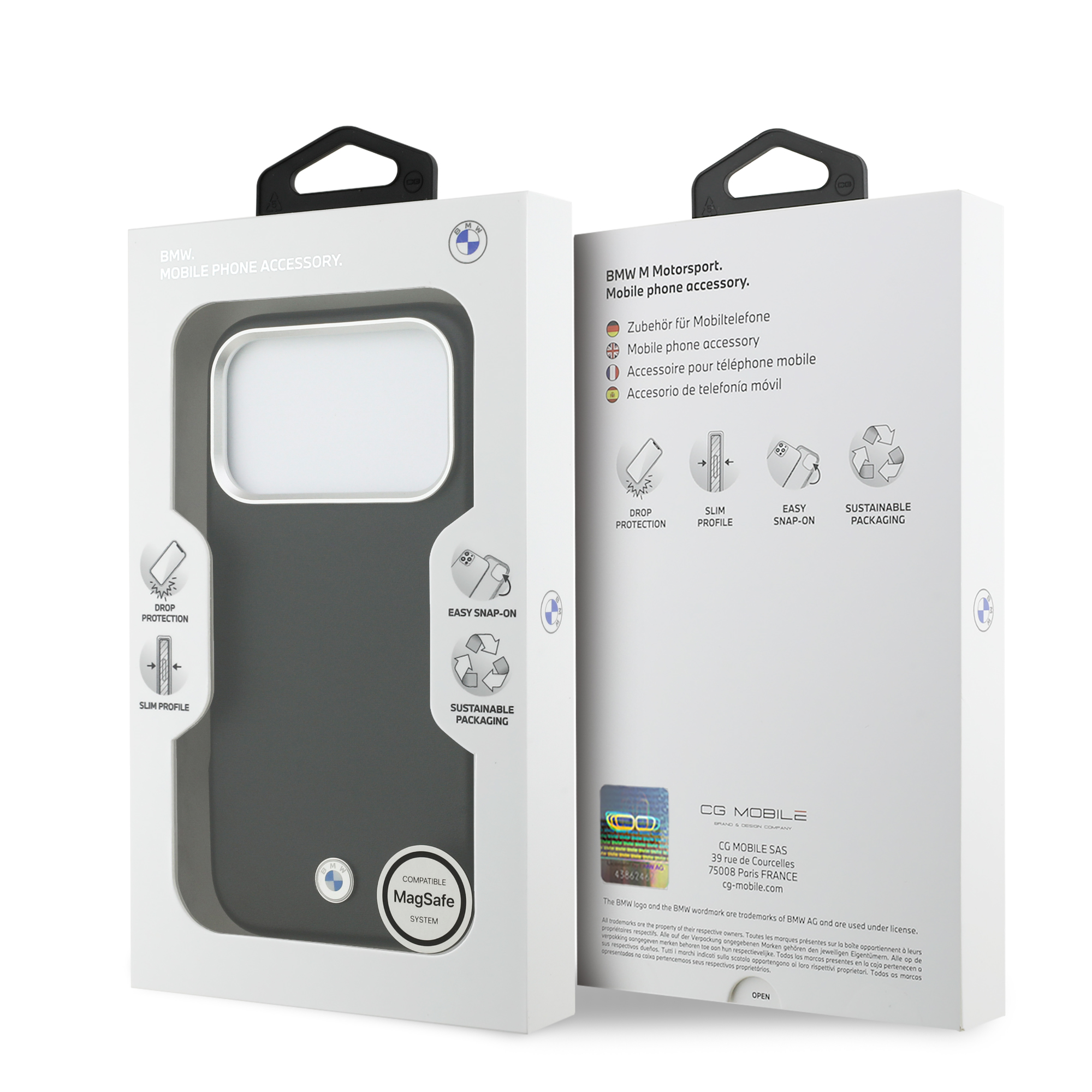 iPhone 17 Pro - BMW Leather Full Wrapped Metal Black — estuche (foto 8 de 8)
