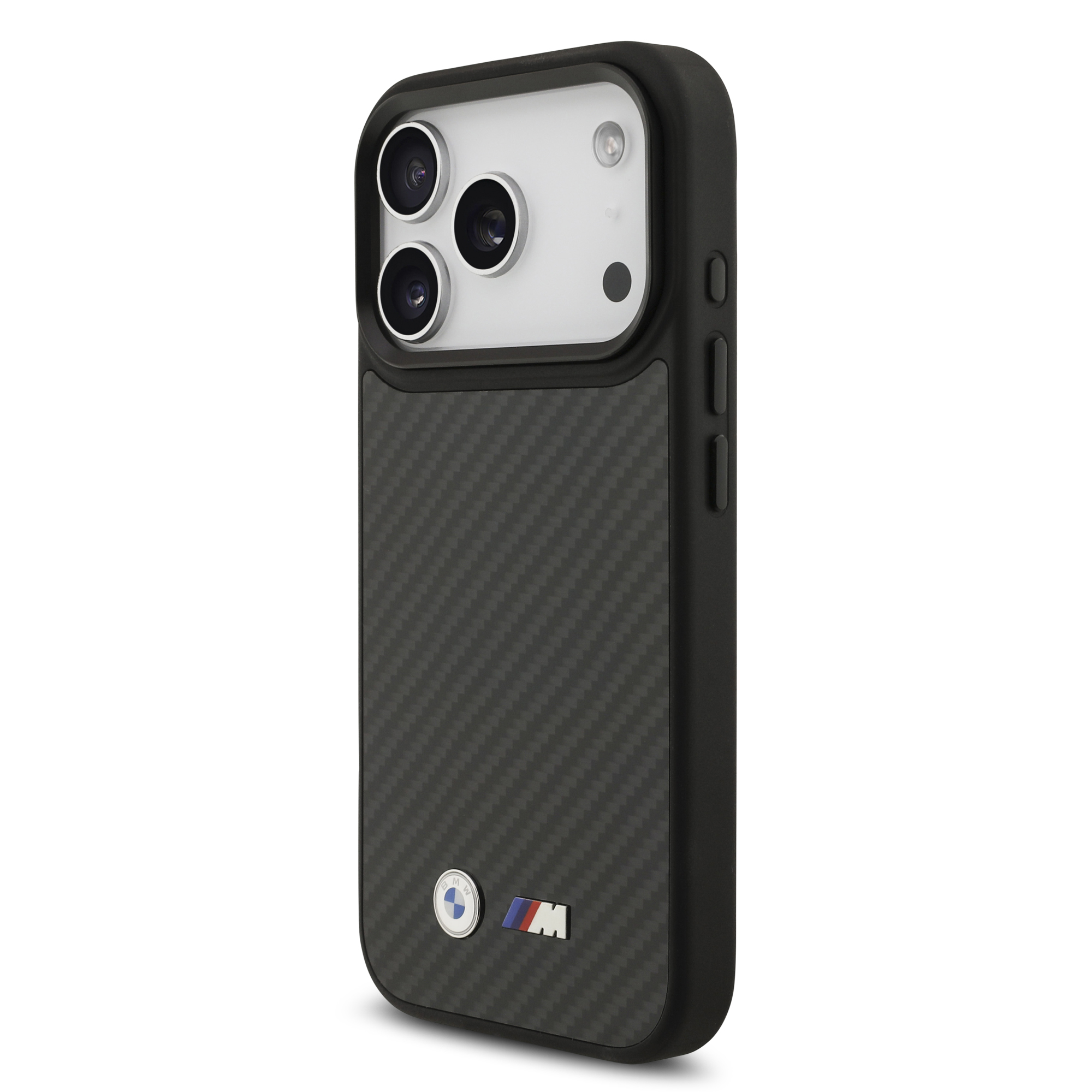 iPhone 17 Pro - BMW Kevlar Matt Metal Logo Black — estuche (foto 2 de 5)