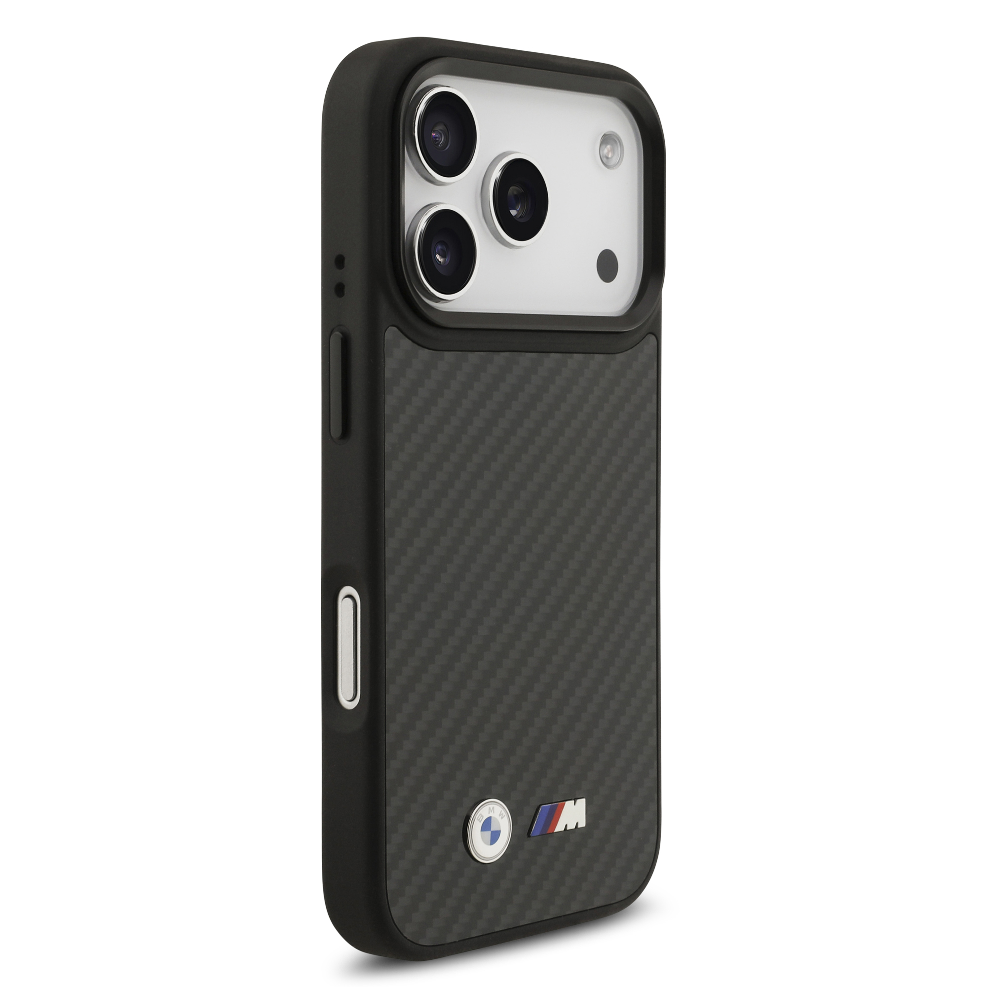 iPhone 17 Pro - BMW Kevlar Matt Metal Logo Black — estuche (foto 4 de 5)