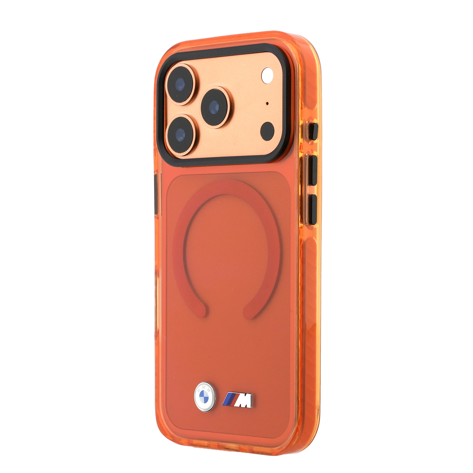 iPhone 17 Pro - BMW Shockproof IML Metal Logos Orange — estuche (foto 3 de 8)
