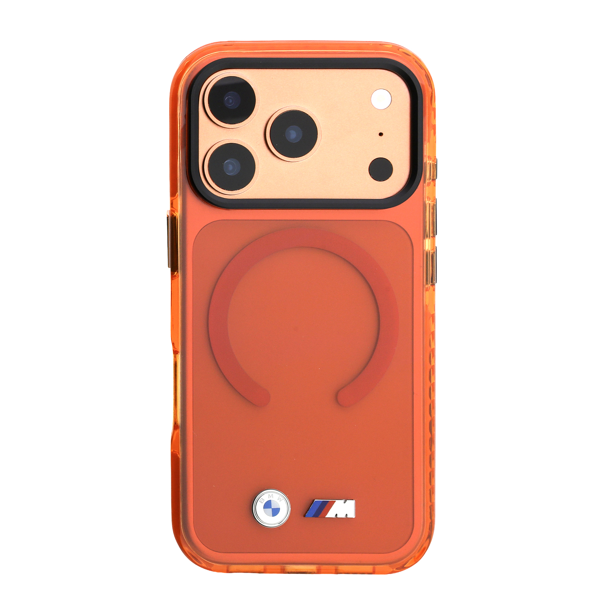 iPhone 17 Pro - BMW Shockproof IML Metal Logos Orange
