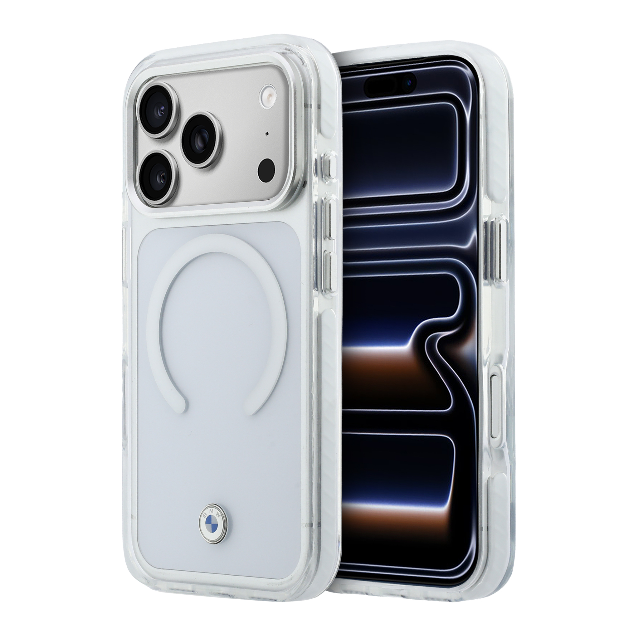 iPhone 17 Pro - BMW Shockproof IML Metal Logo Transparent — estuche (foto 2 de 8)