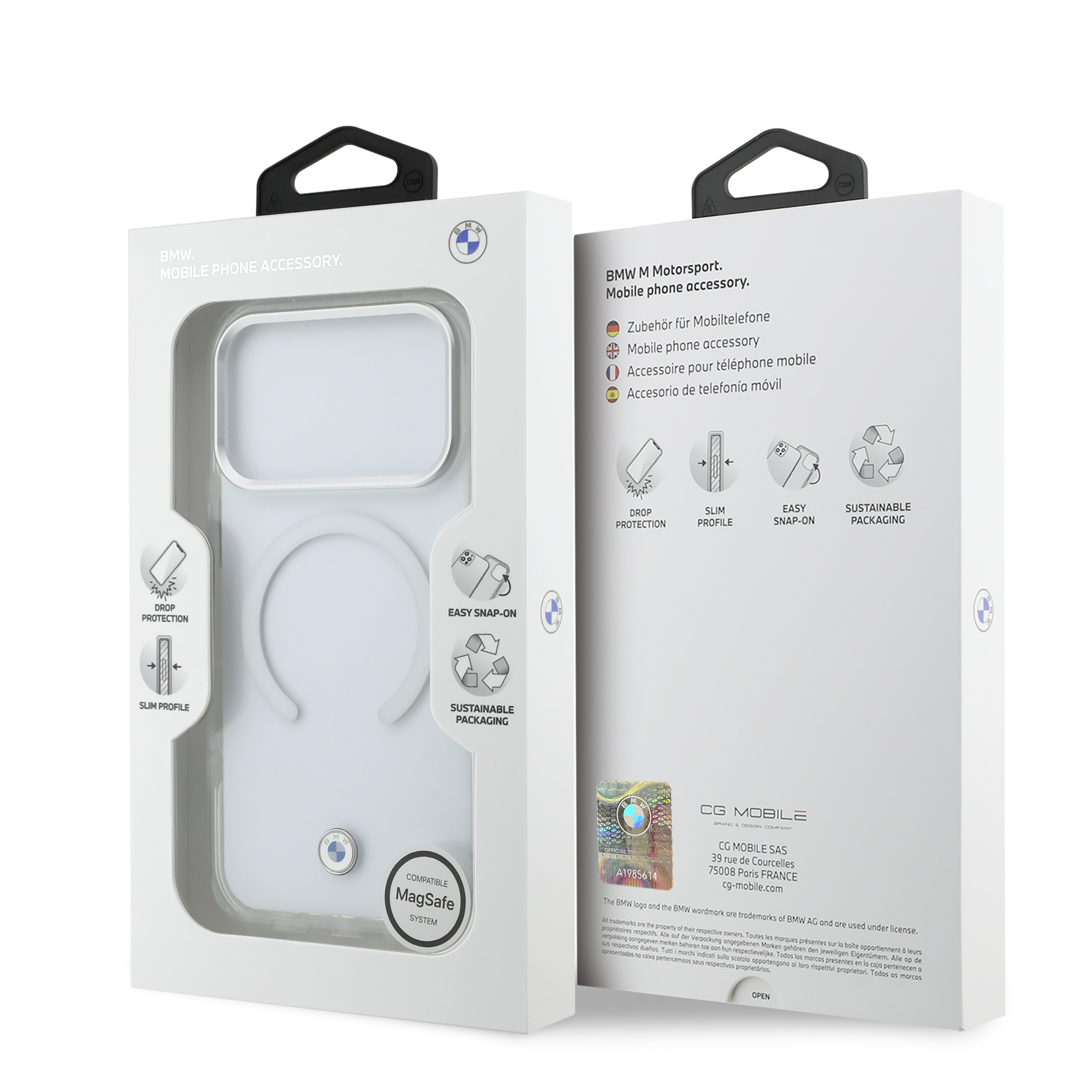 iPhone 17 Pro - BMW Shockproof IML Metal Logo Transparent — estuche (foto 8 de 8)