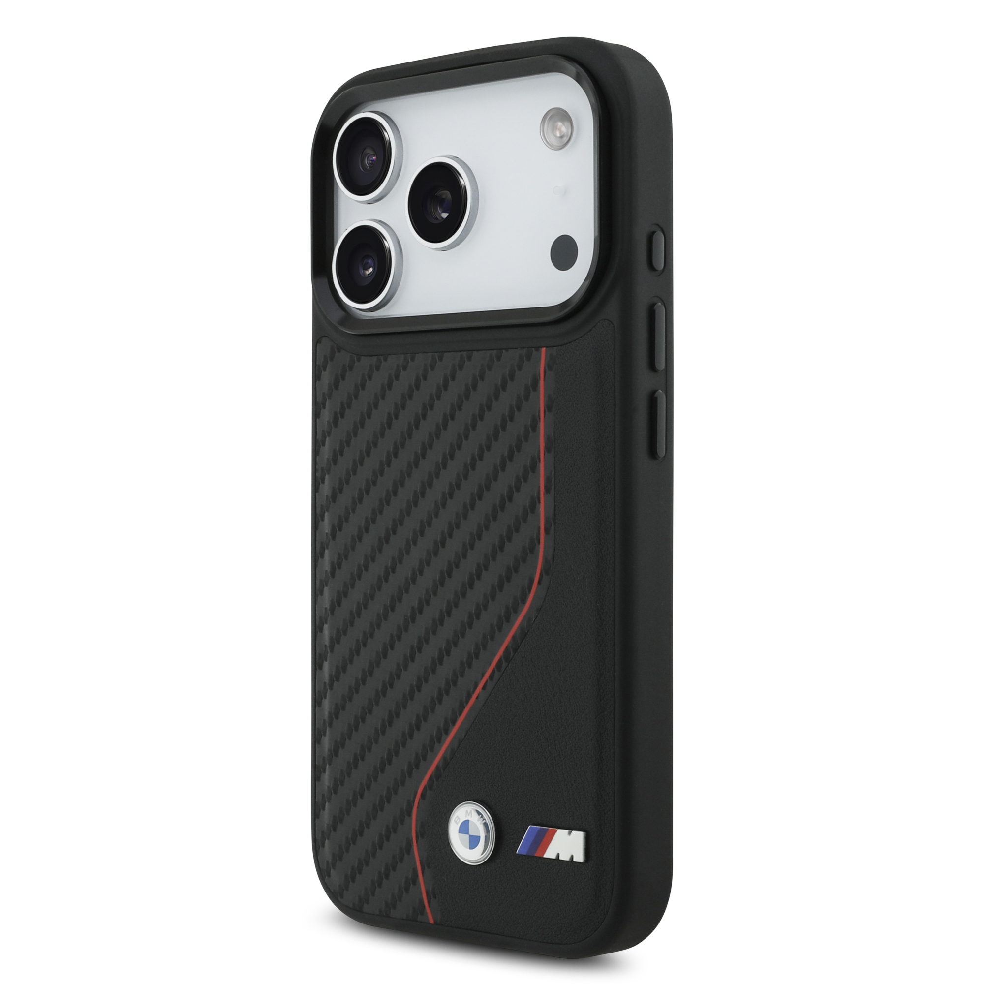 iPhone 17 Pro - BMW Leather Carbon Line Stitched Red — estuche (foto 2 de 5)