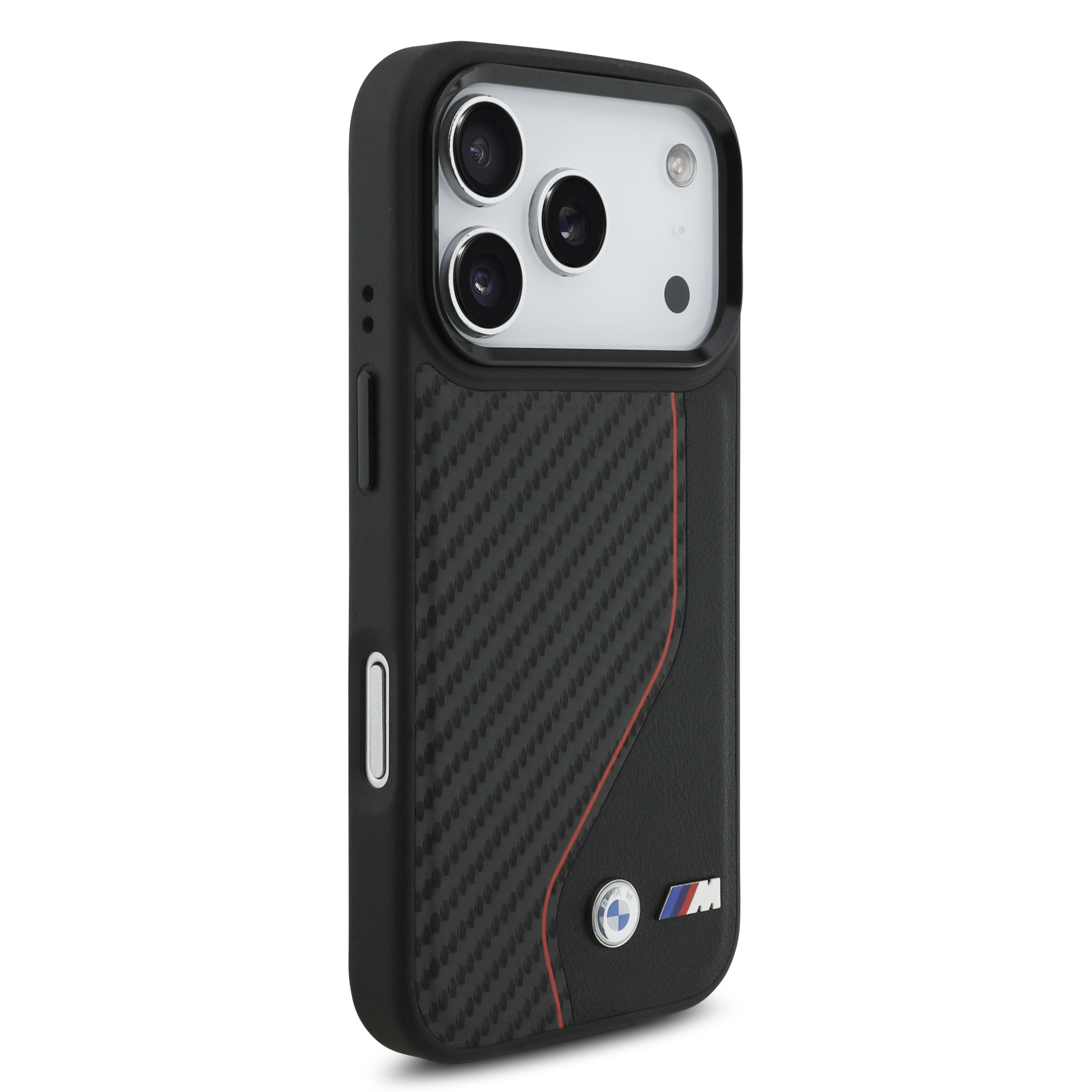iPhone 17 Pro - BMW Leather Carbon Line Stitched Red — estuche (foto 4 de 5)