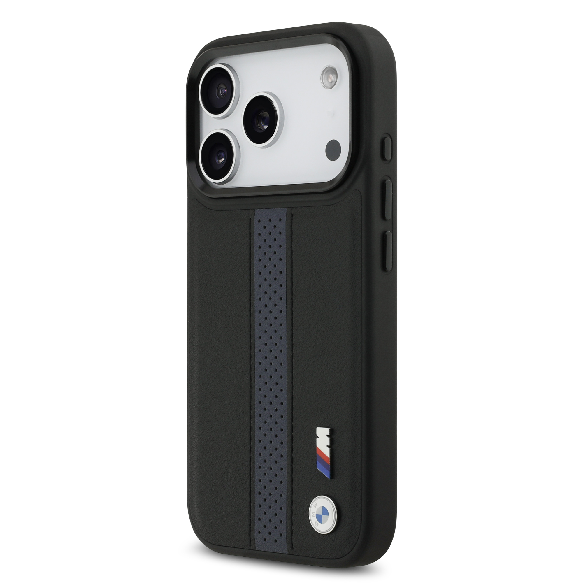 iPhone 17 Pro - BMW Leather Perforated Stripes Blue — estuche (foto 2 de 5)