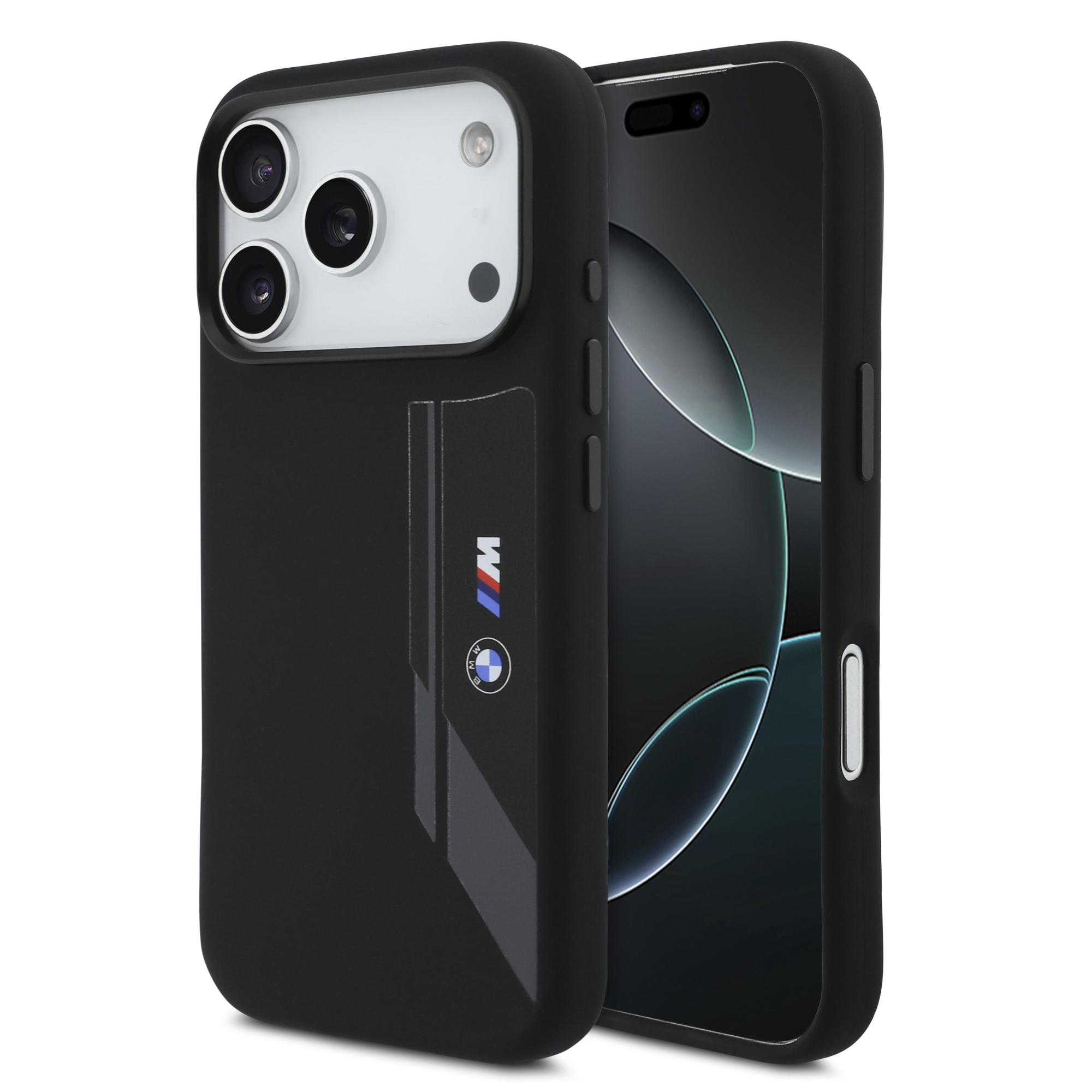 iPhone 17 Pro - BMW Silicone Vertical Logo Black — estuche (foto 2 de 8)