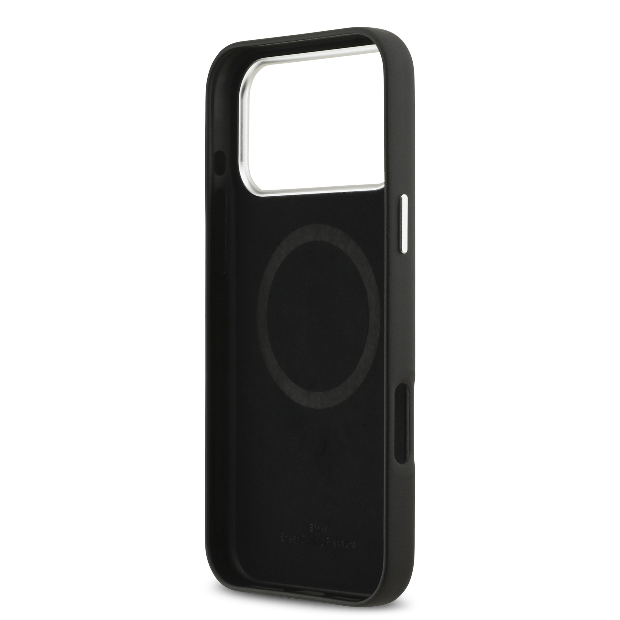 iPhone 17 Pro Max - BMW Leather Full Wrapped Metal Black — estuche (foto 7 de 8)