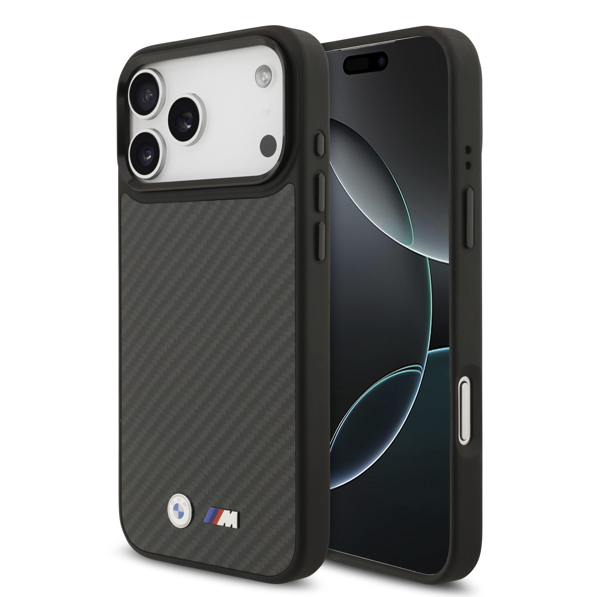 iPhone 17 Pro Max - BMW Kevlar Matt Metal Logo Black