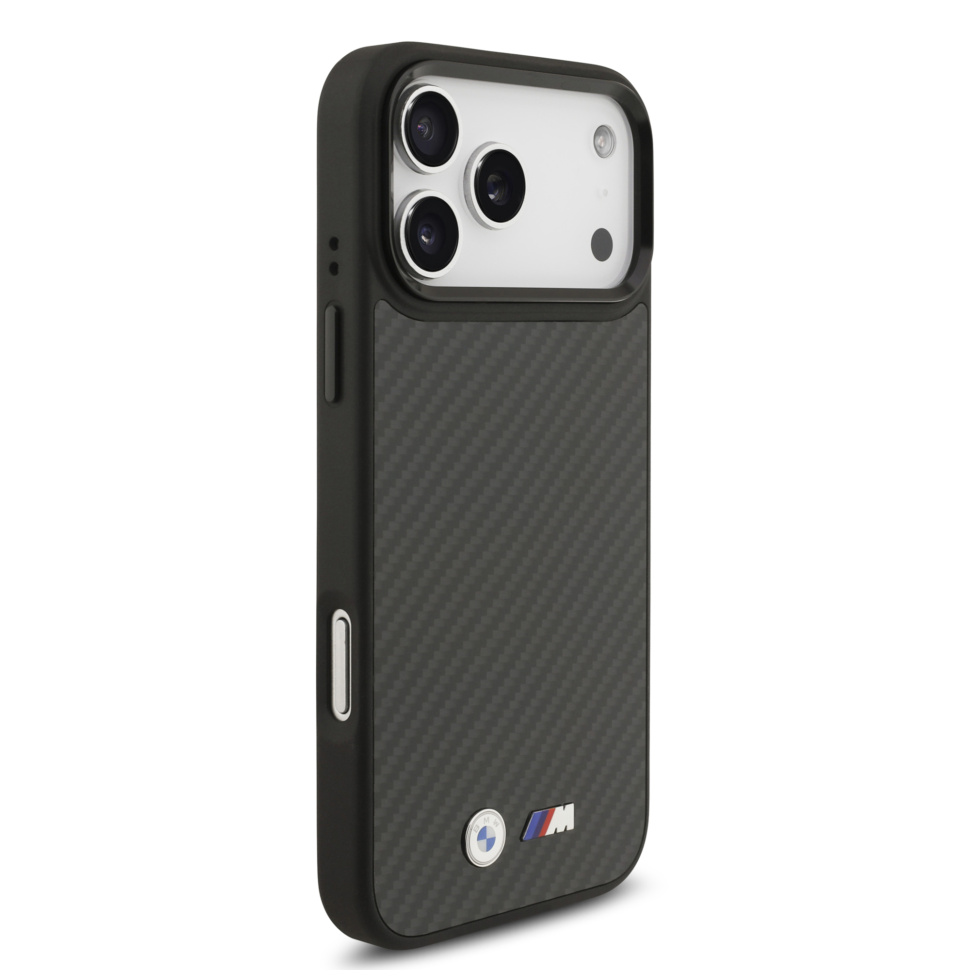 iPhone 17 Pro Max - BMW Kevlar Matt Metal Logo Black — estuche (foto 4 de 5)