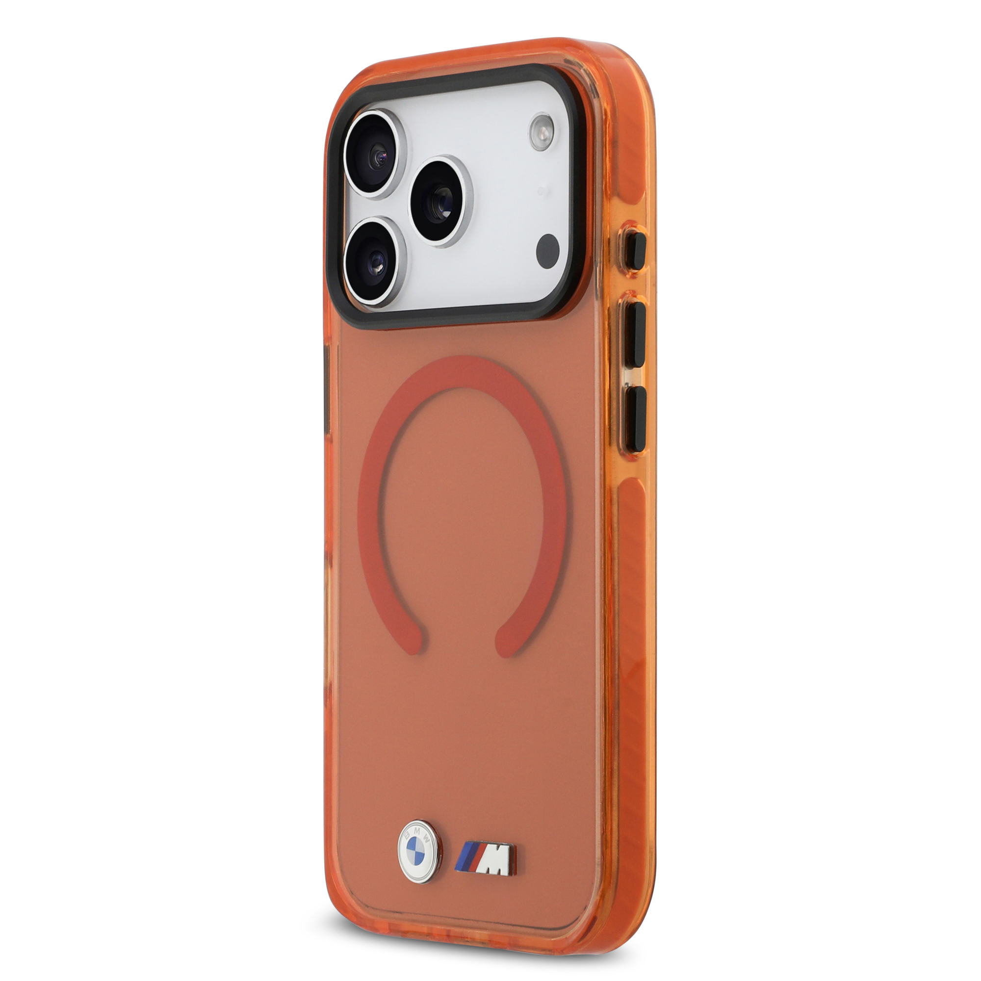 iPhone 17 Pro Max - BMW Shockproof Metal Logos Orange — estuche (foto 3 de 8)