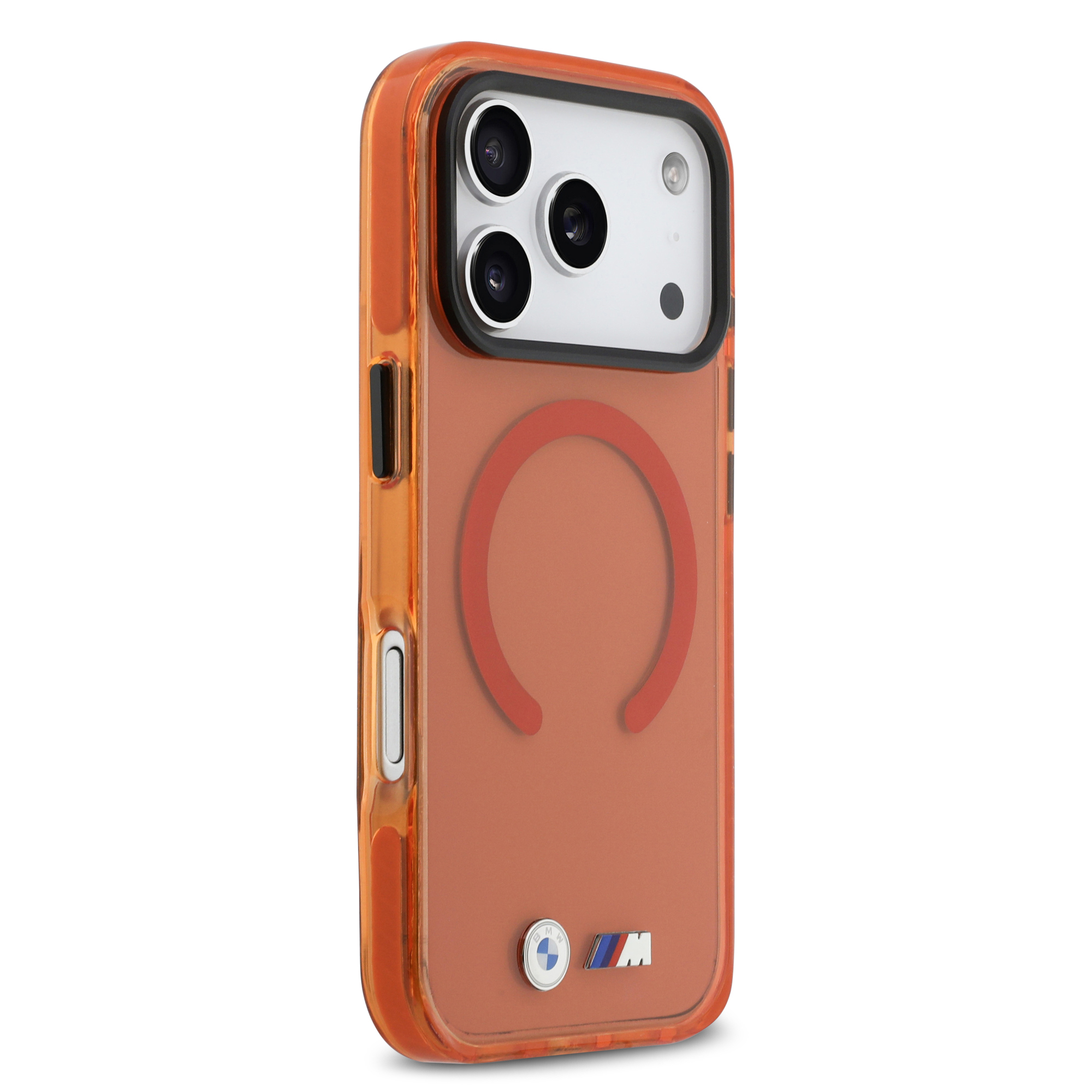 iPhone 17 Pro Max - BMW Shockproof Metal Logos Orange — estuche (foto 4 de 8)