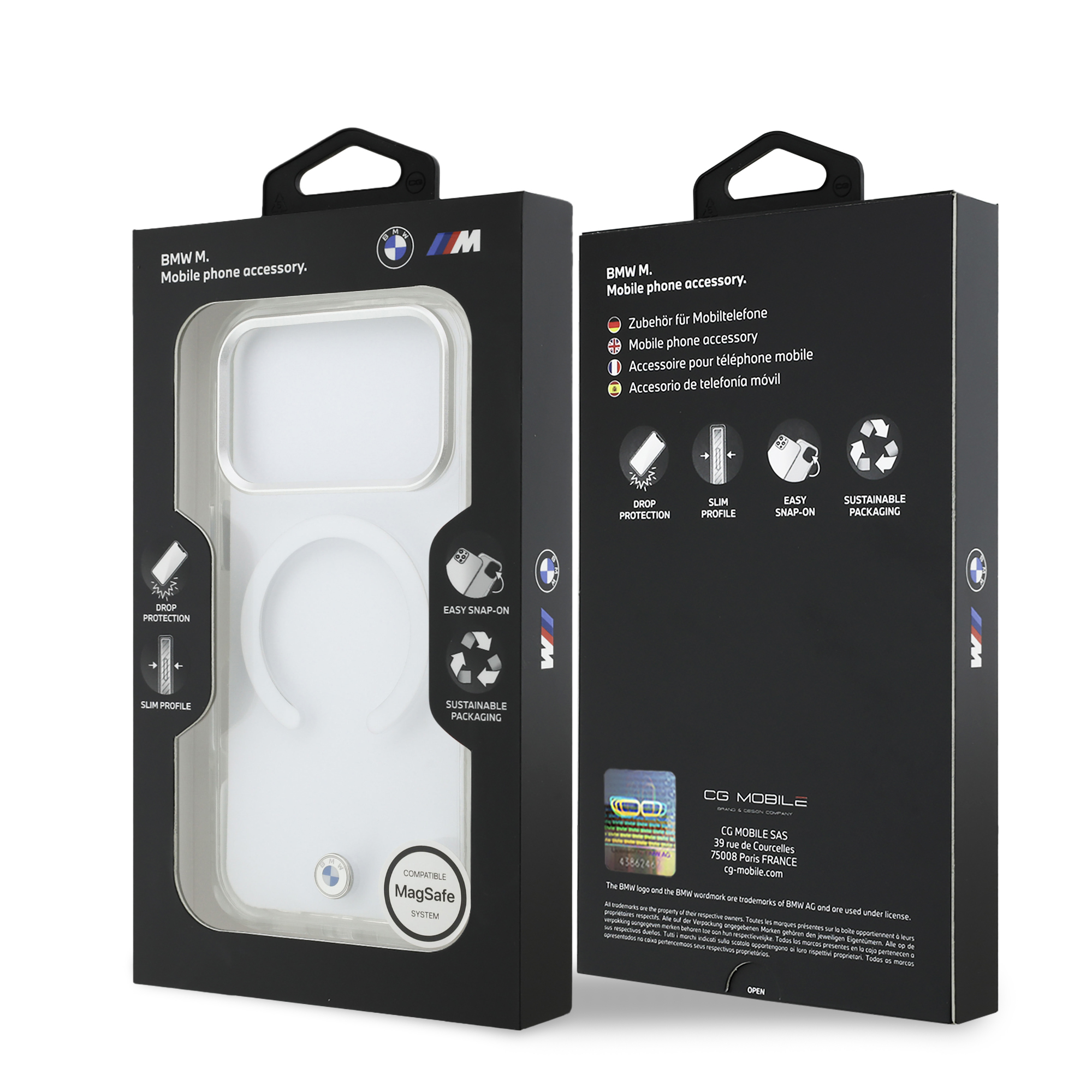 iPhone 17 Pro Max - BMW Shockproof IML Metal Logo Transparent — estuche (foto 8 de 8)