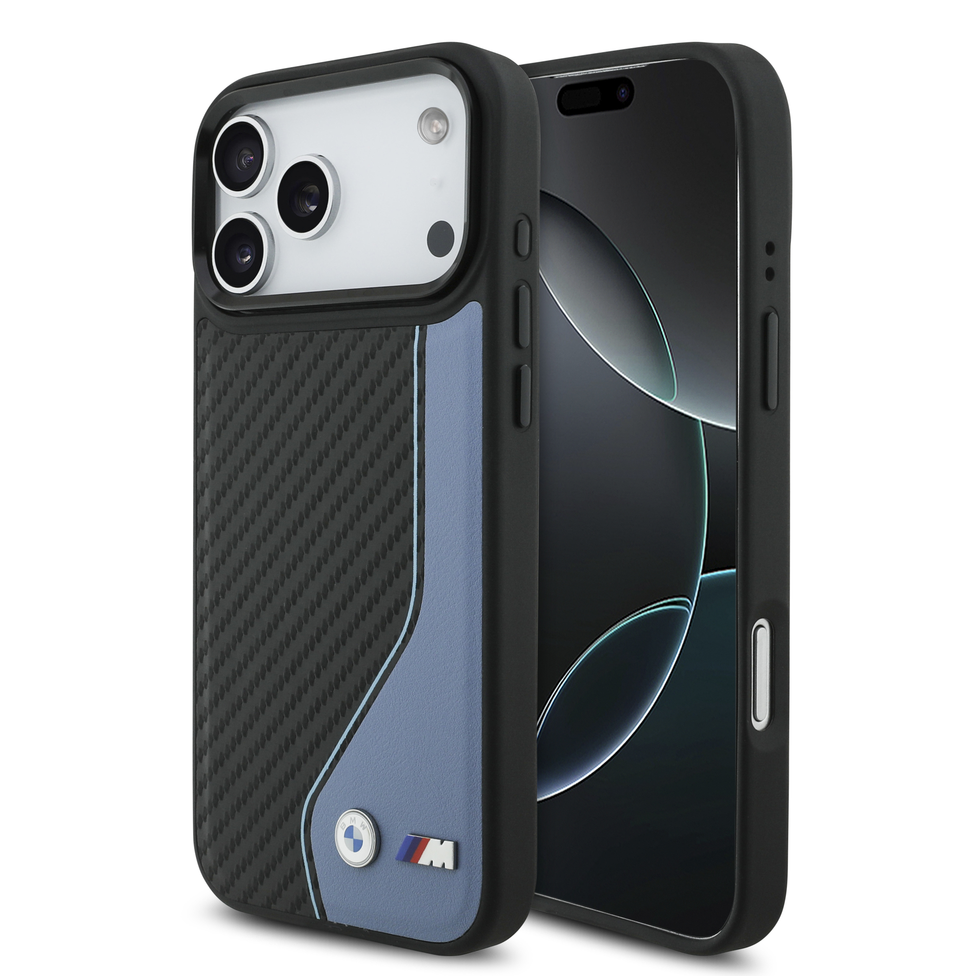 iPhone 17 Pro Max - BMW Leather Carbon Logo Blue — estuche (foto 2 de 8)