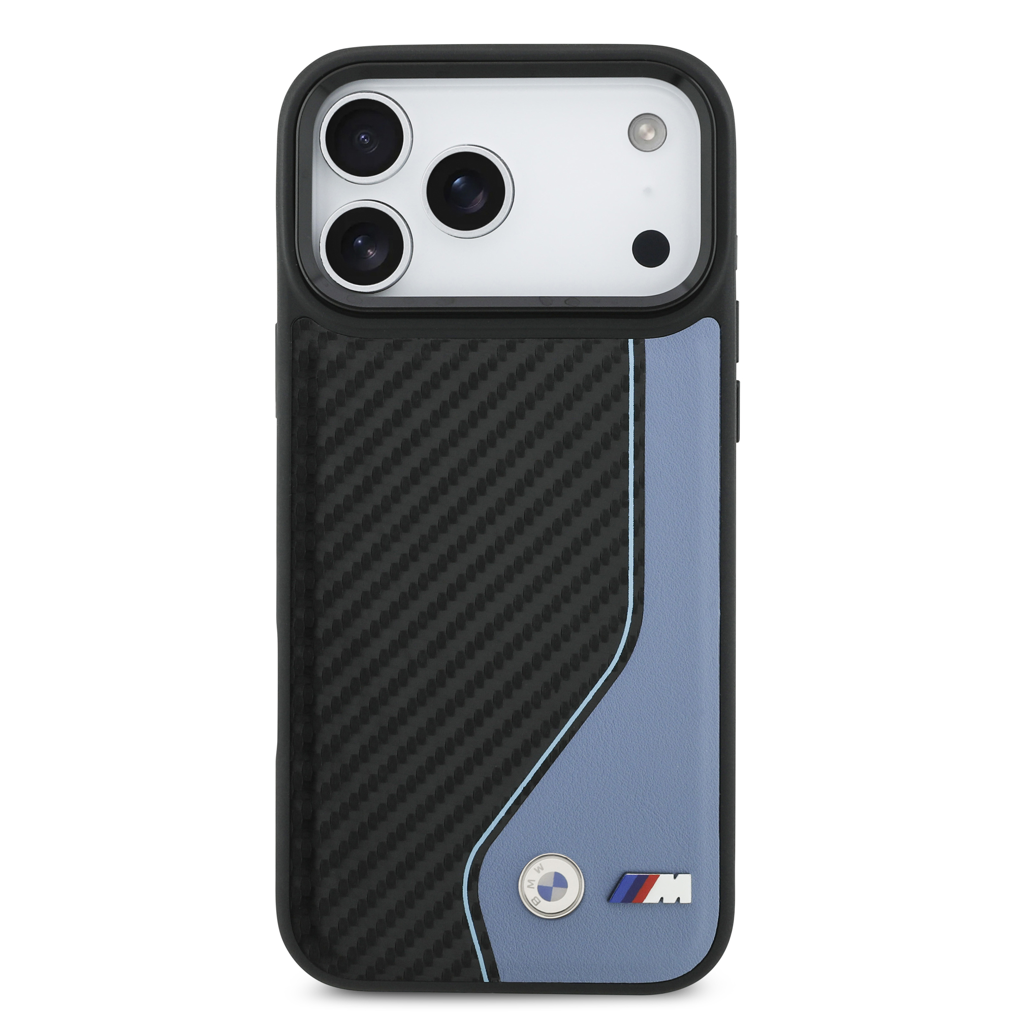 iPhone 17 Pro Max - BMW Leather Carbon Logo Blue