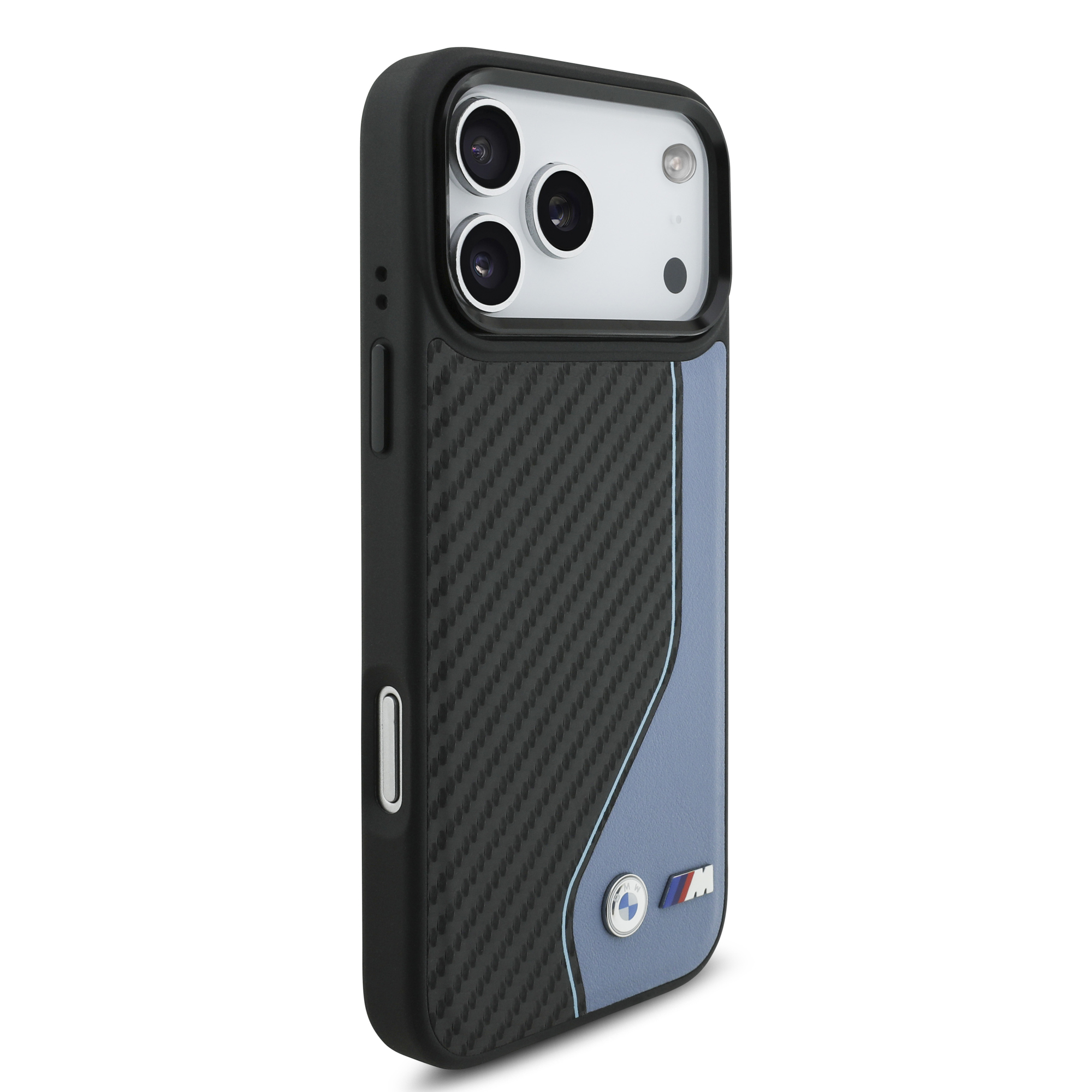 iPhone 17 Pro Max - BMW Leather Carbon Logo Blue — estuche (foto 4 de 8)