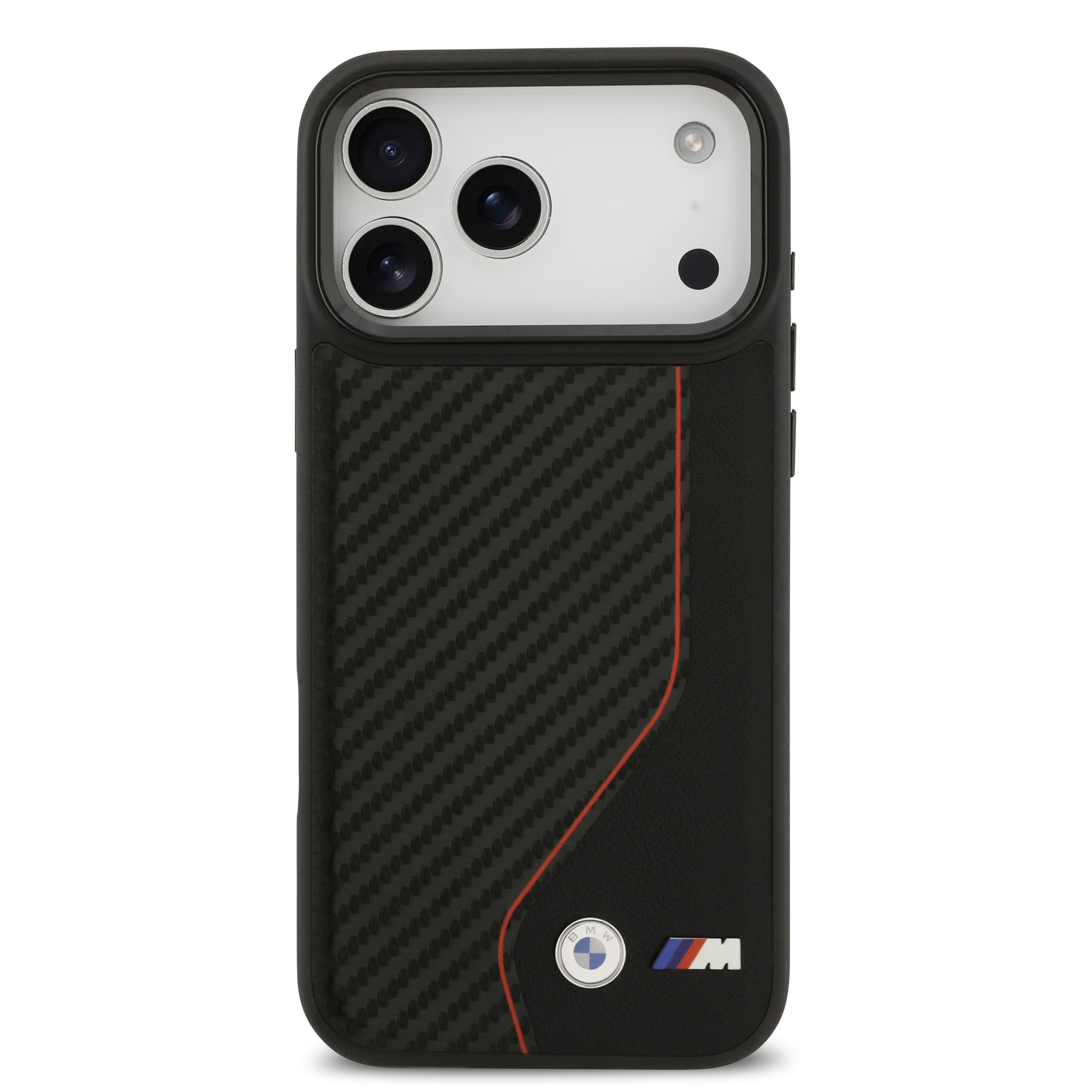 iPhone 17 Pro Max - BMW Leather Carbon Line Stitched Red — estuche (foto 3 de 5)