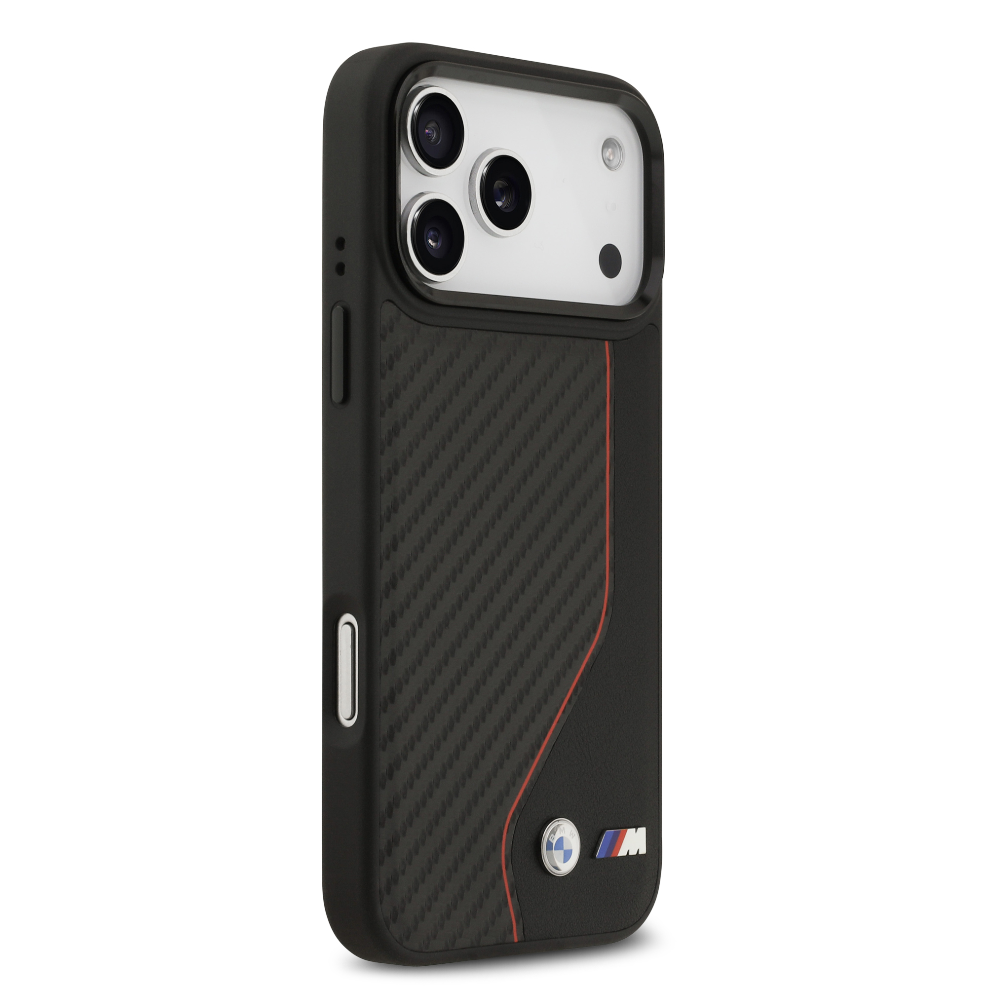 iPhone 17 Pro Max - BMW Leather Carbon Line Stitched Red — estuche (foto 4 de 5)
