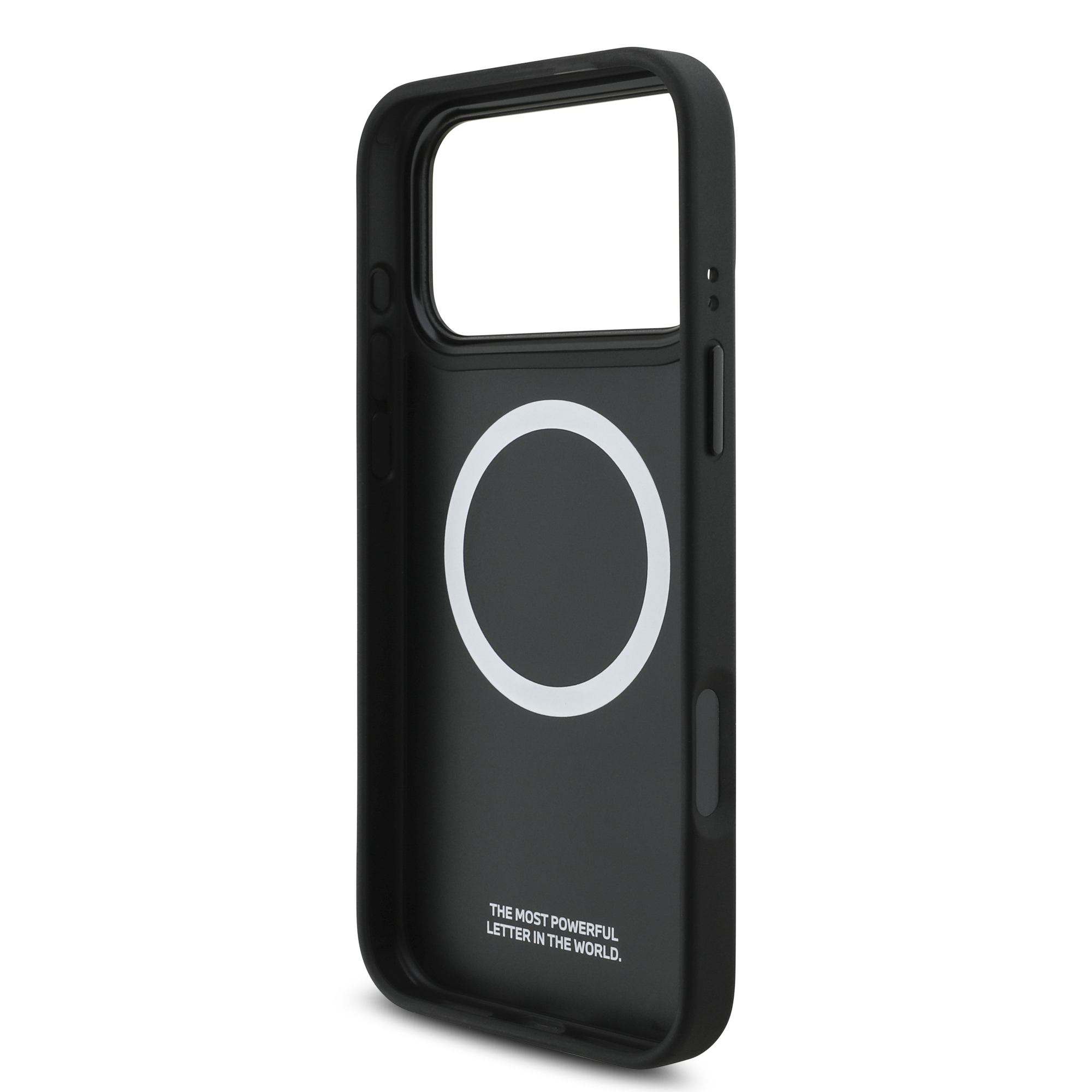 iPhone 17 Pro Max - BMW Leather Perforated Stripe Logo Navy — estuche (foto 7 de 8)