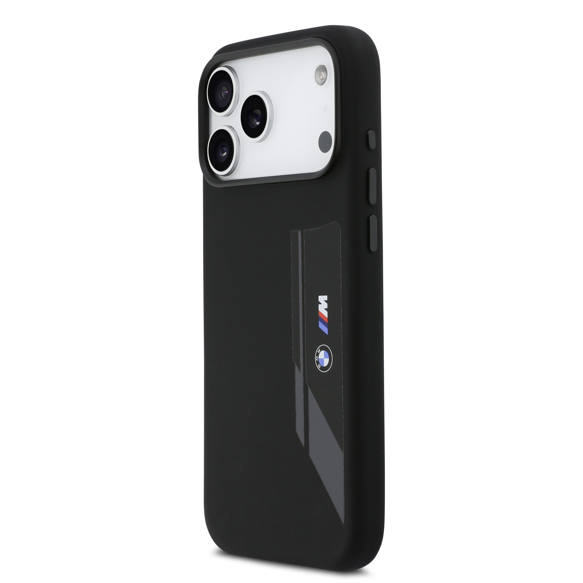 iPhone 17 Pro Max - BMW Silicone Vertical Logo Black — estuche (foto 3 de 8)