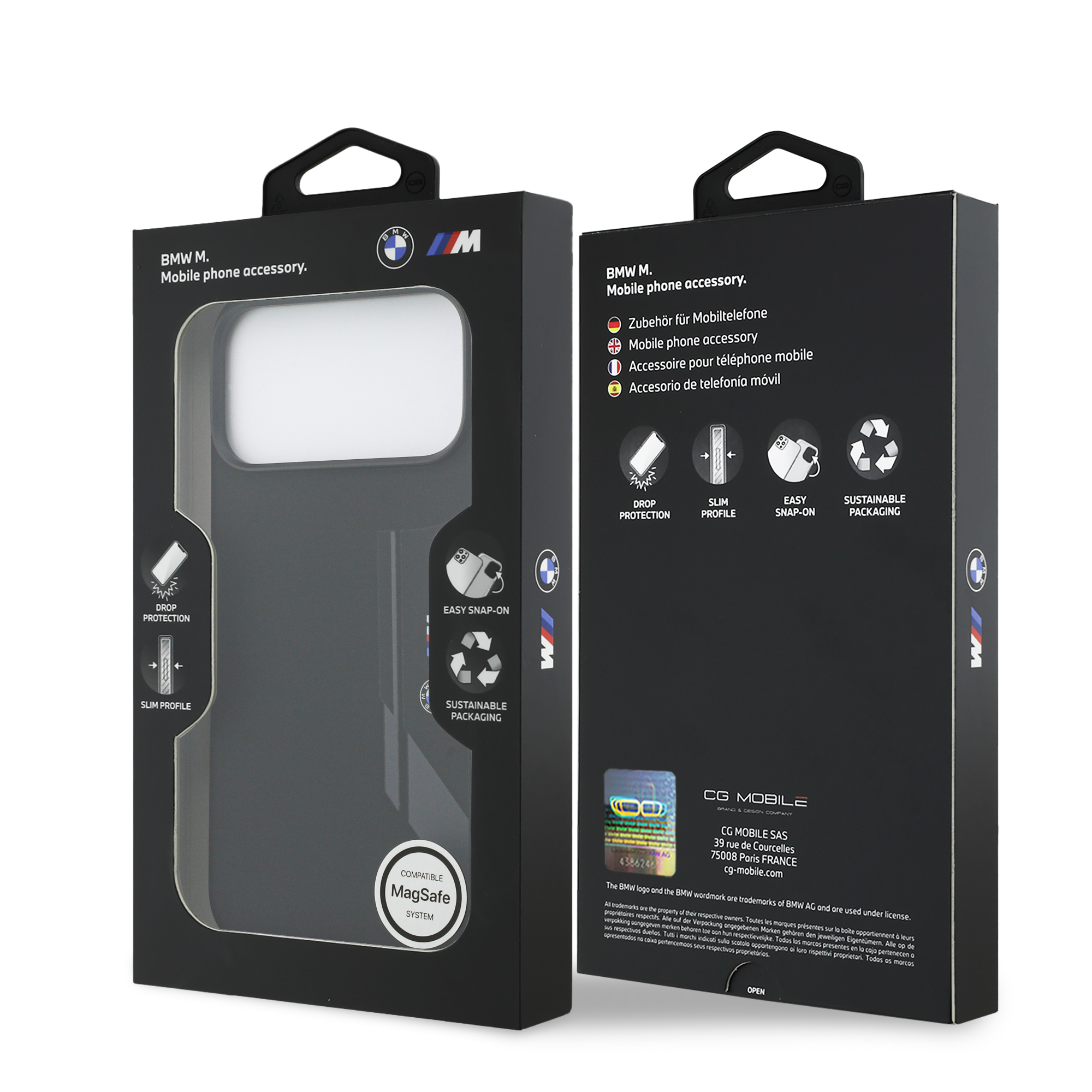 iPhone 17 Pro Max - BMW Silicone Vertical Logo Black — estuche (foto 8 de 8)