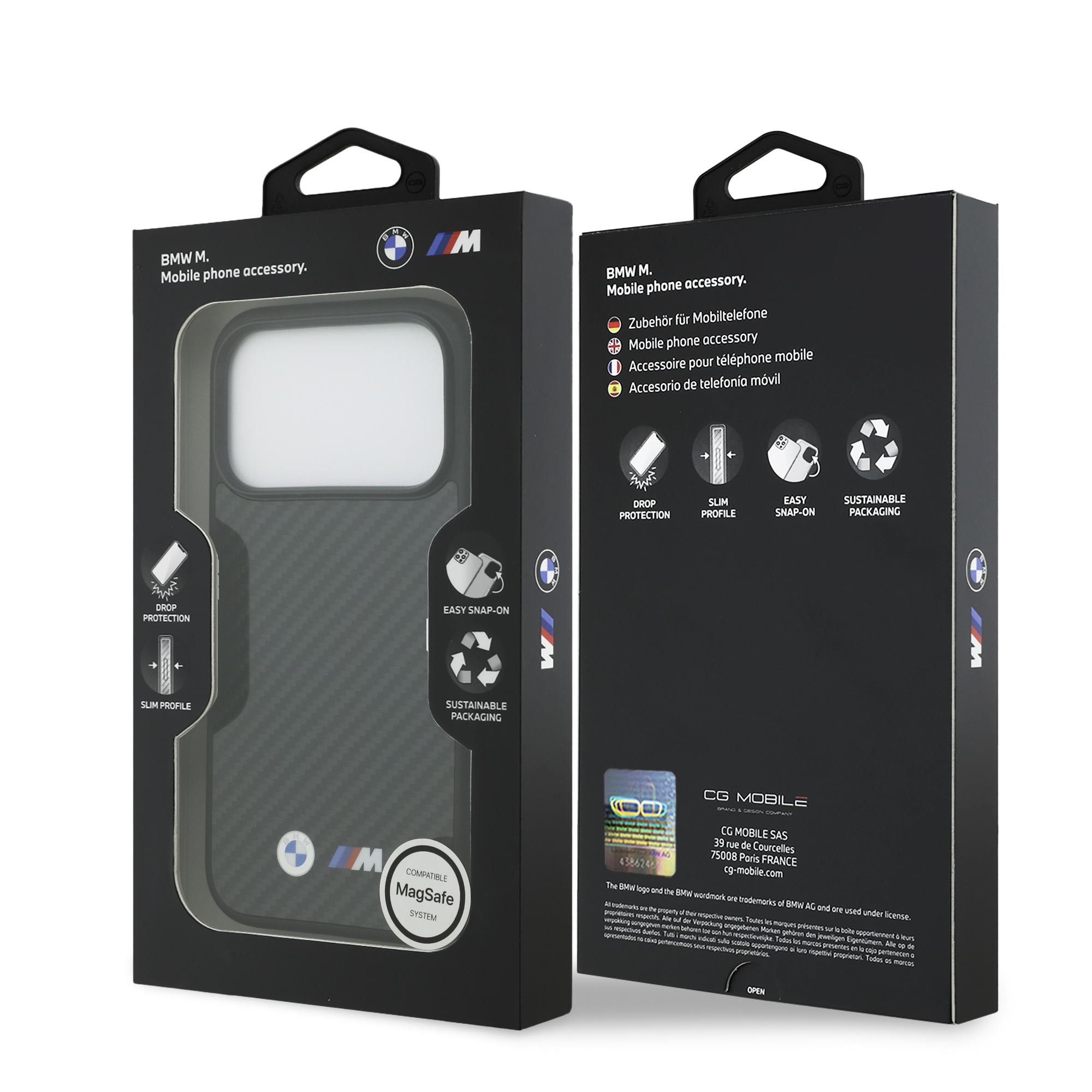 iPhone 17 Pro - BMW Kevlar Metal Logos Black — estuche (foto 8 de 8)