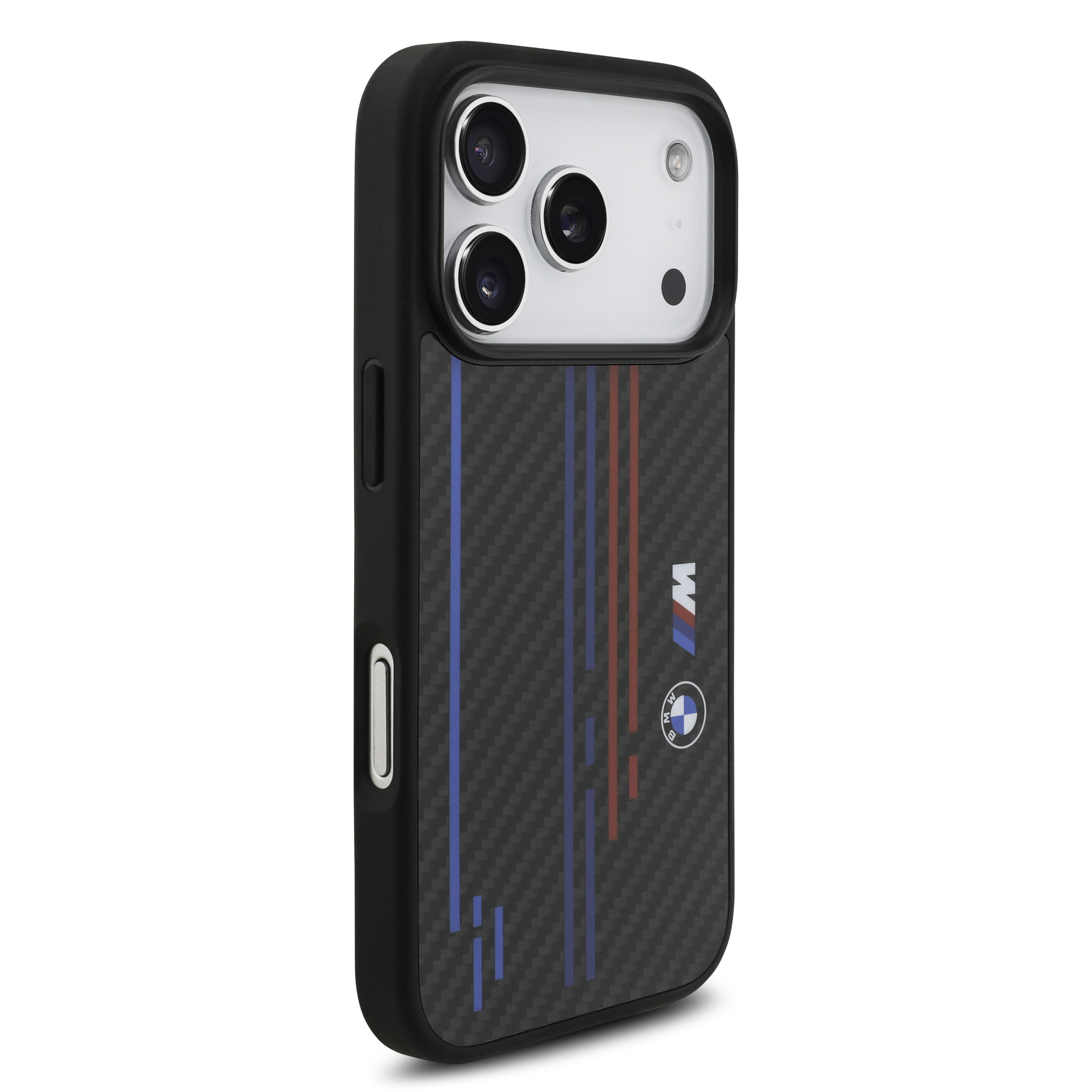 iPhone 17 Pro - BMW Kevlar Lines Printed Logos Black — estuche (foto 4 de 8)