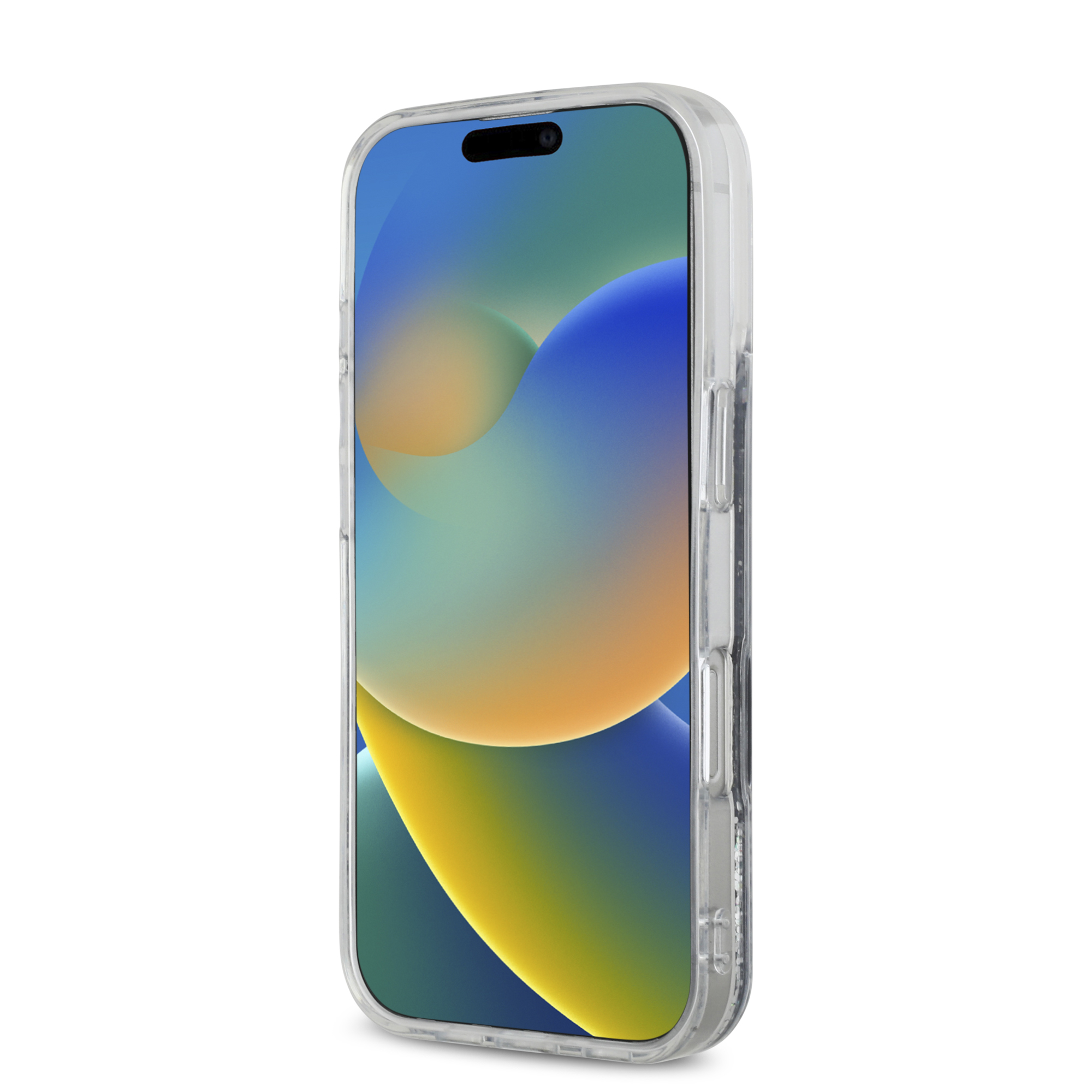 iPhone 16 Pro Max - DKNY Liquid Glitters Stack Logo Black — estuche (foto 5 de 8)