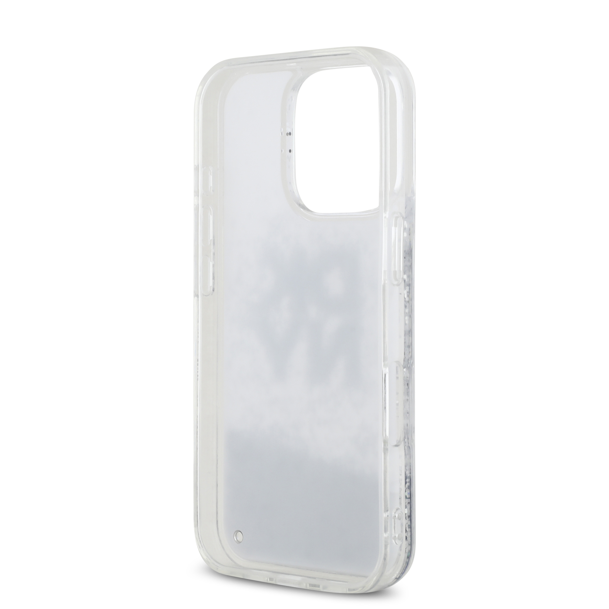 iPhone 16 Pro Max - DKNY Liquid Glitters Stack Logo White — estuche (foto 7 de 8)