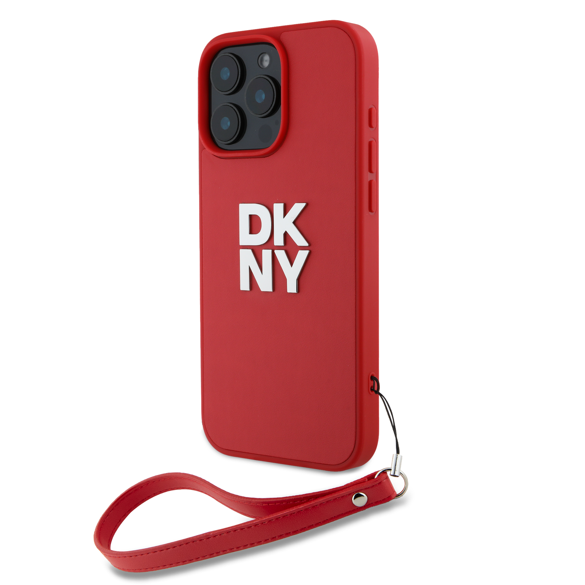 iPhone 16 Pro Max - DKNY Leather Wrist Strap Pink
