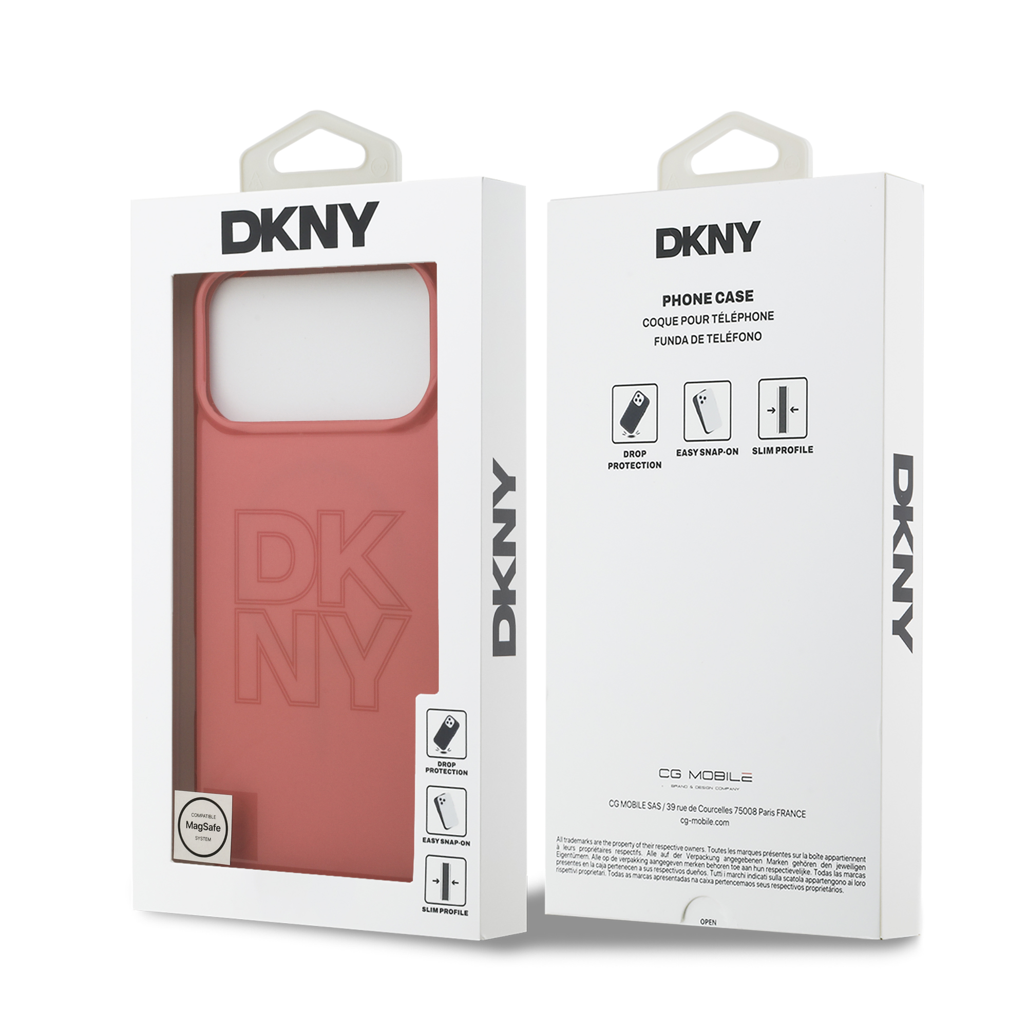 iPhone 17 Pro Max - DKNY PC/TPU Tonal Stack Logo Pink — estuche (foto 8 de 8)
