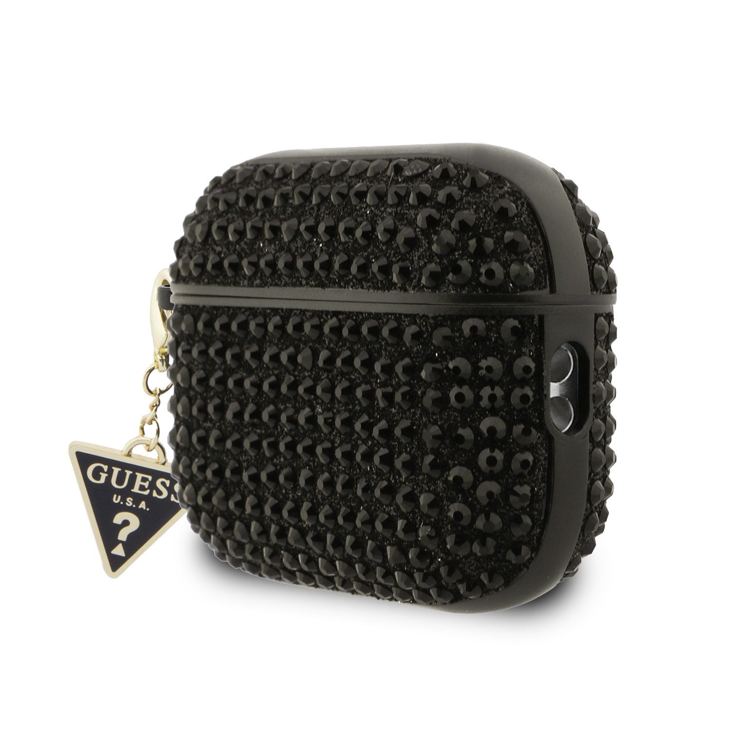 AirPods Pro 3 - GUESS Rhinestone Triangle Charm Black — estuche (foto 3 de 4)