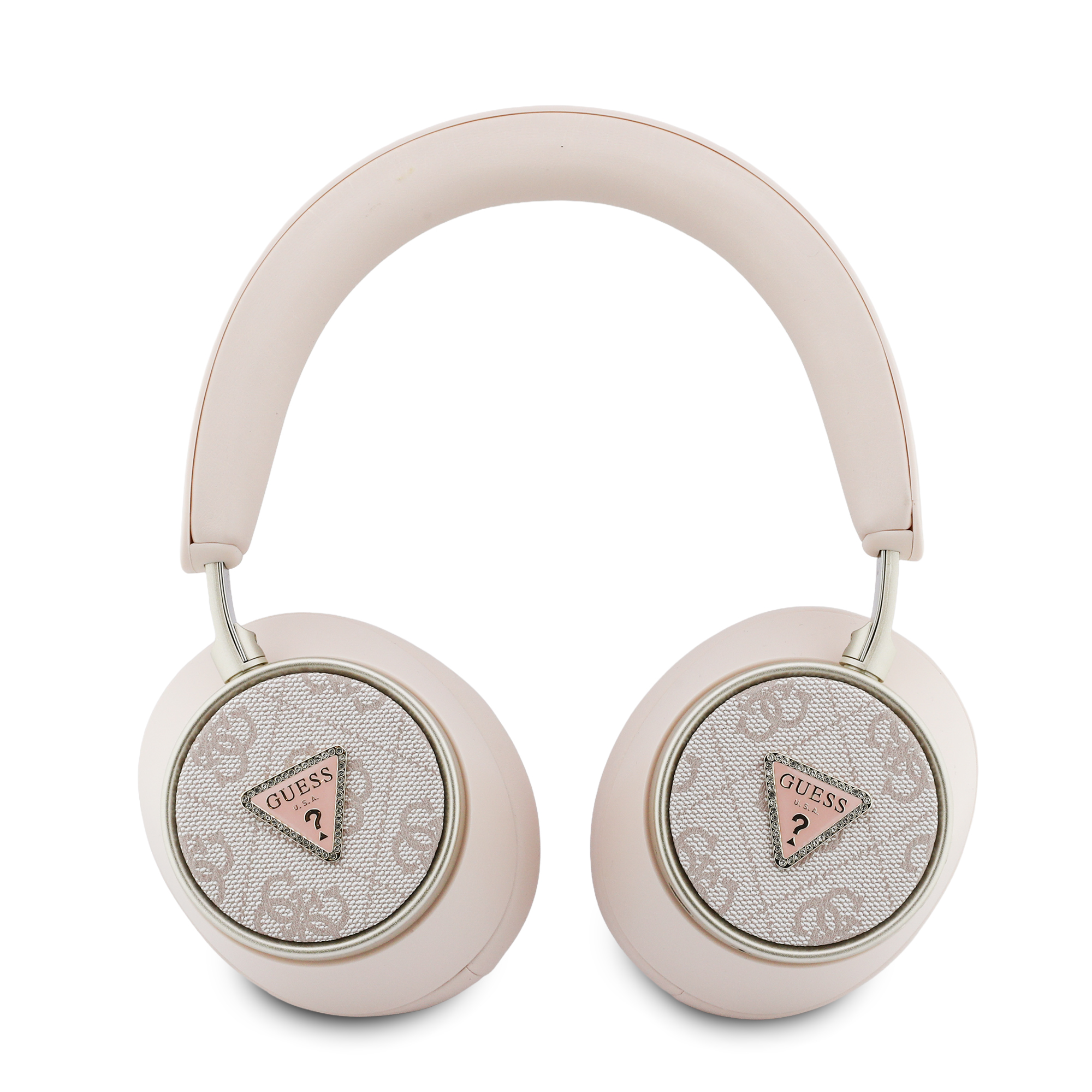 Headphones - GUESS Leather 4G Triangle Logo Pink — audífonos (foto 3 de 8)