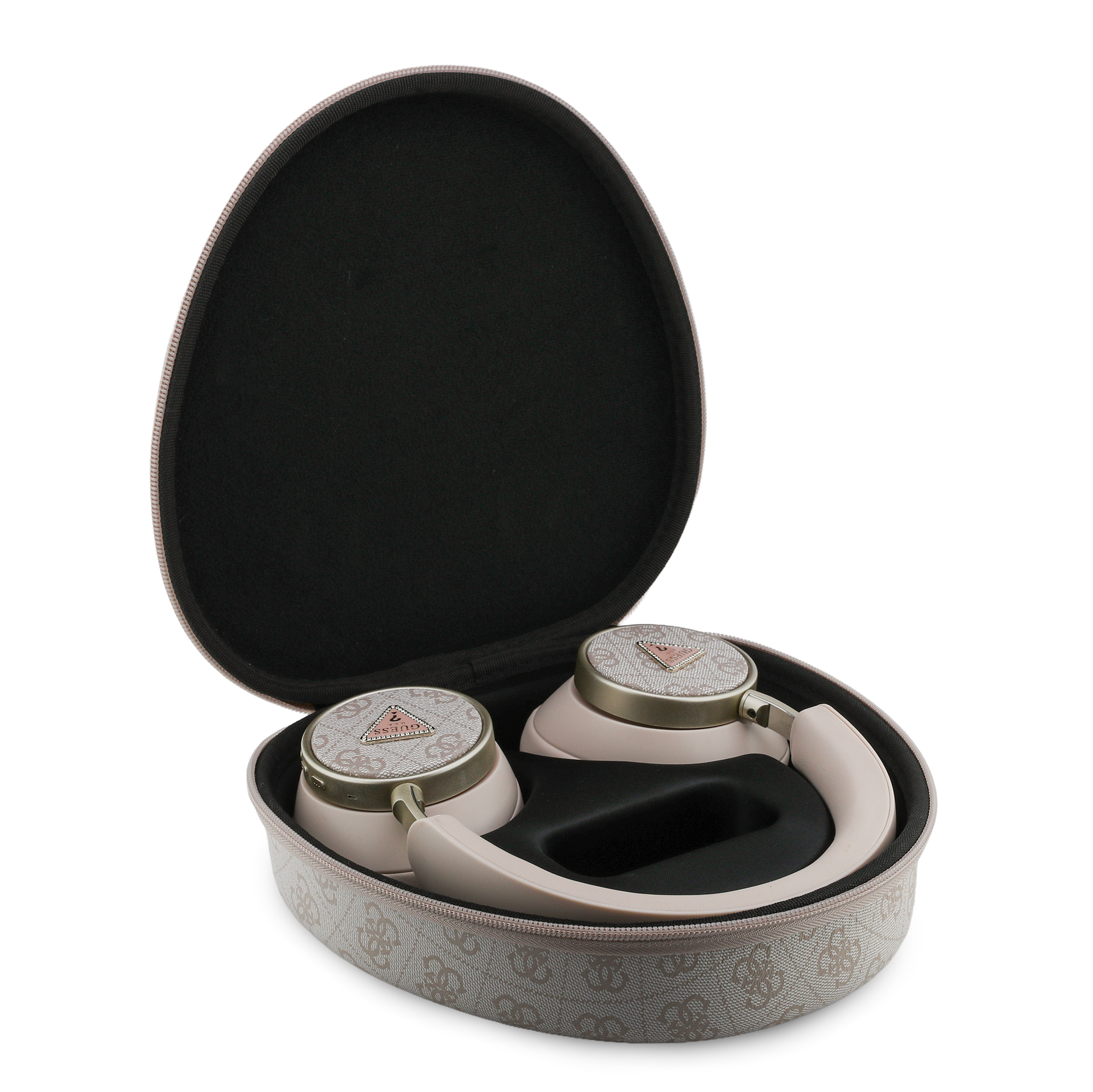 Headphones - GUESS Leather 4G Triangle Logo Pink — audífonos (foto 5 de 8)
