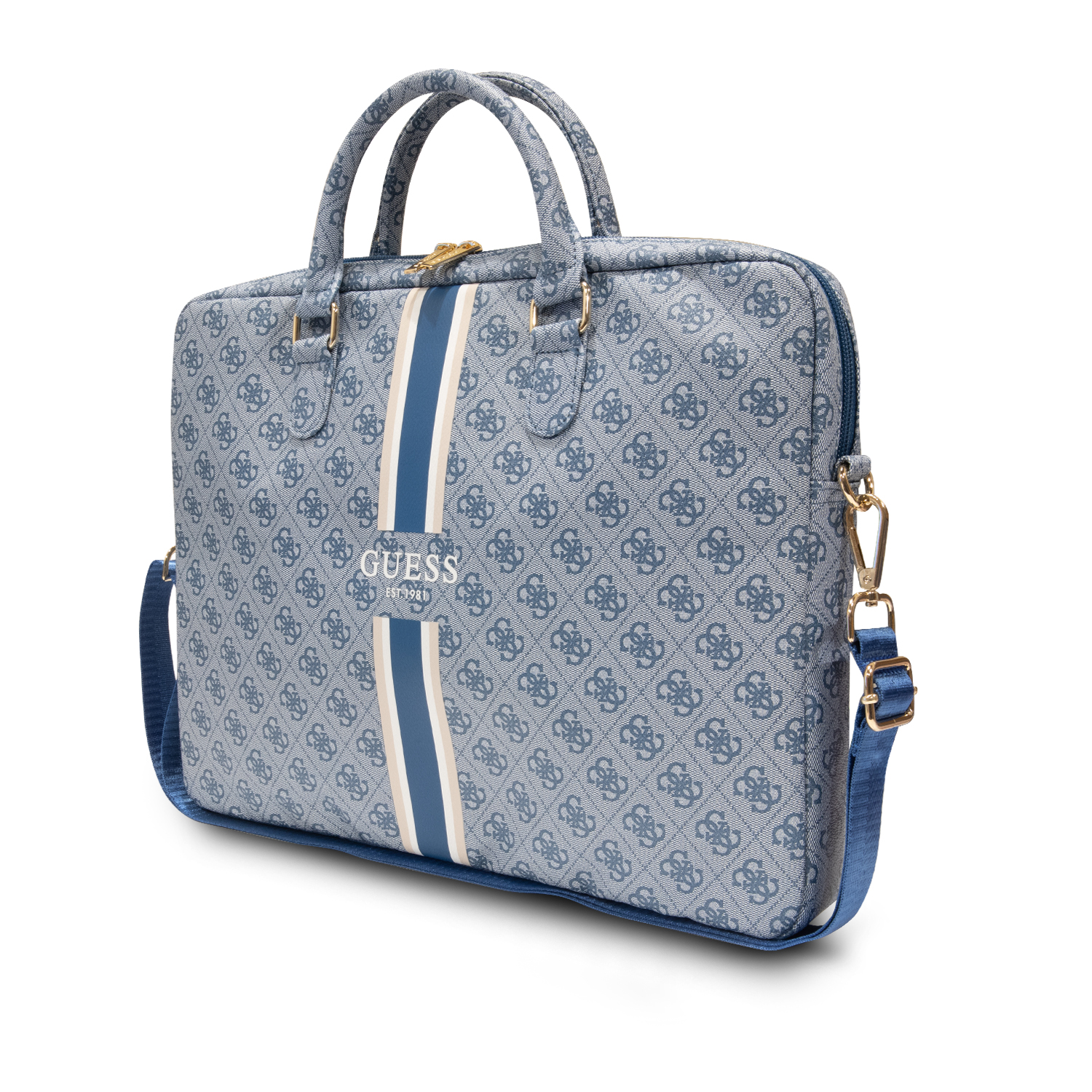 Laptop Bag 16 - GUESS 4G Stripes Blue — accesorio (foto 2 de 3)