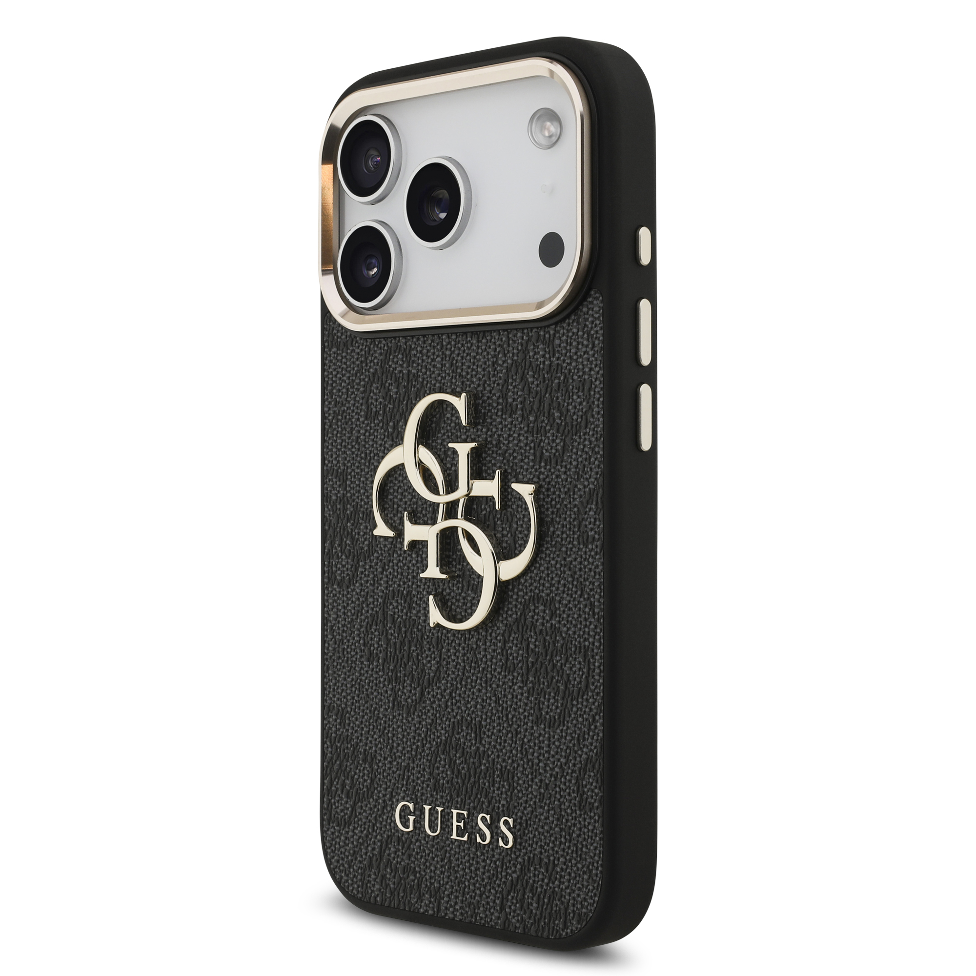 iPhone 17 Pro - GUESS Leather With Big Classic Logo Black — estuche (foto 2 de 5)
