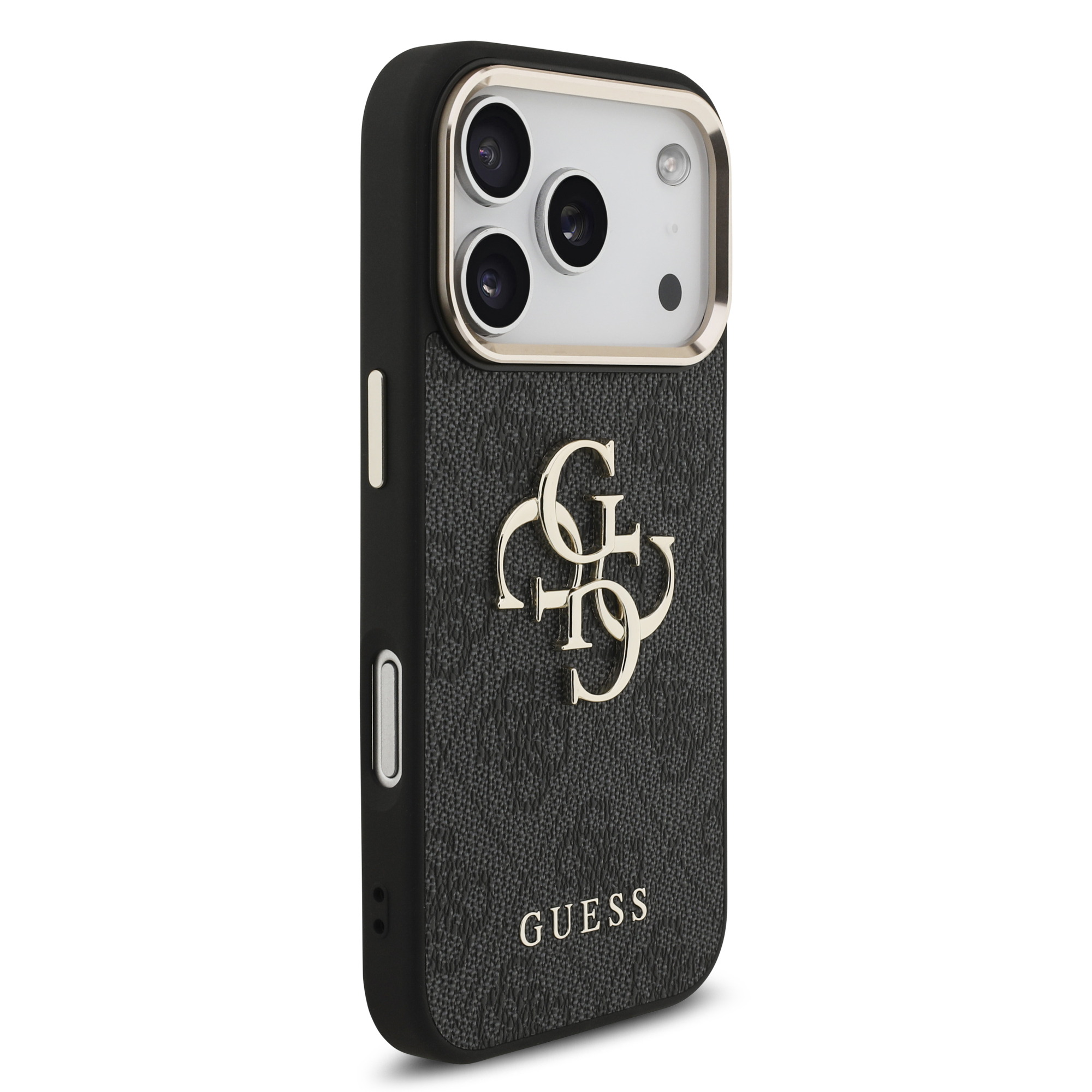 iPhone 17 Pro - GUESS Leather With Big Classic Logo Black — estuche (foto 4 de 5)