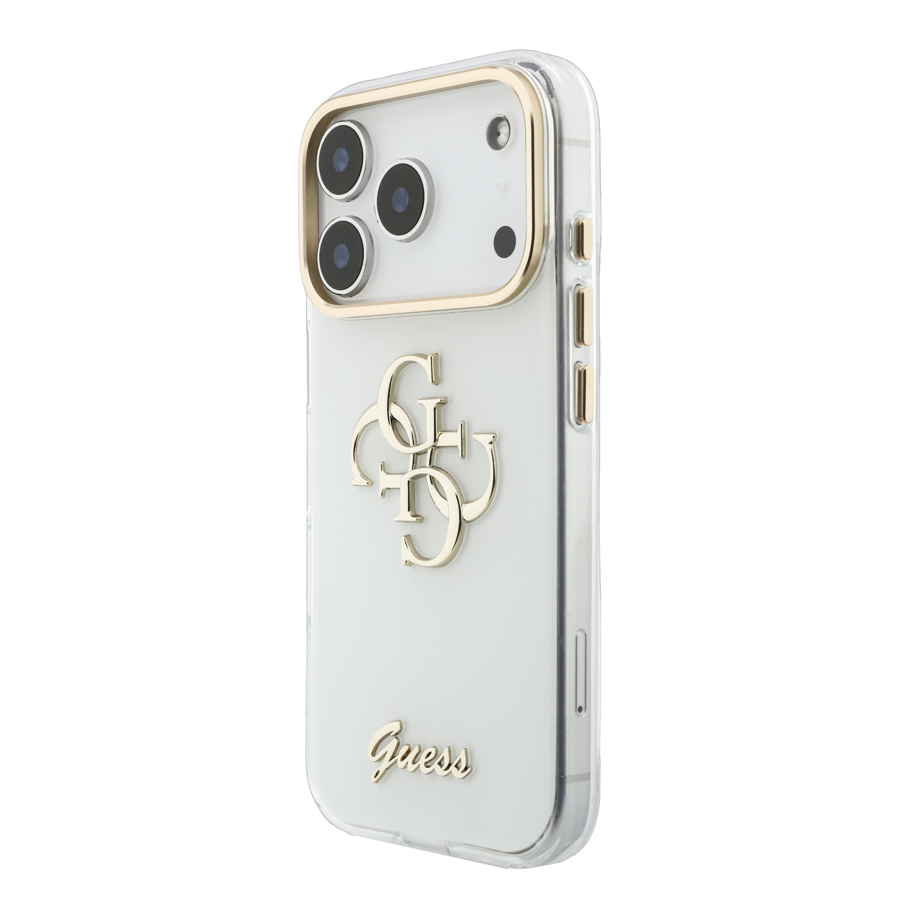iPhone 17 Pro - GUESS Script Metal White — estuche (foto 3 de 8)