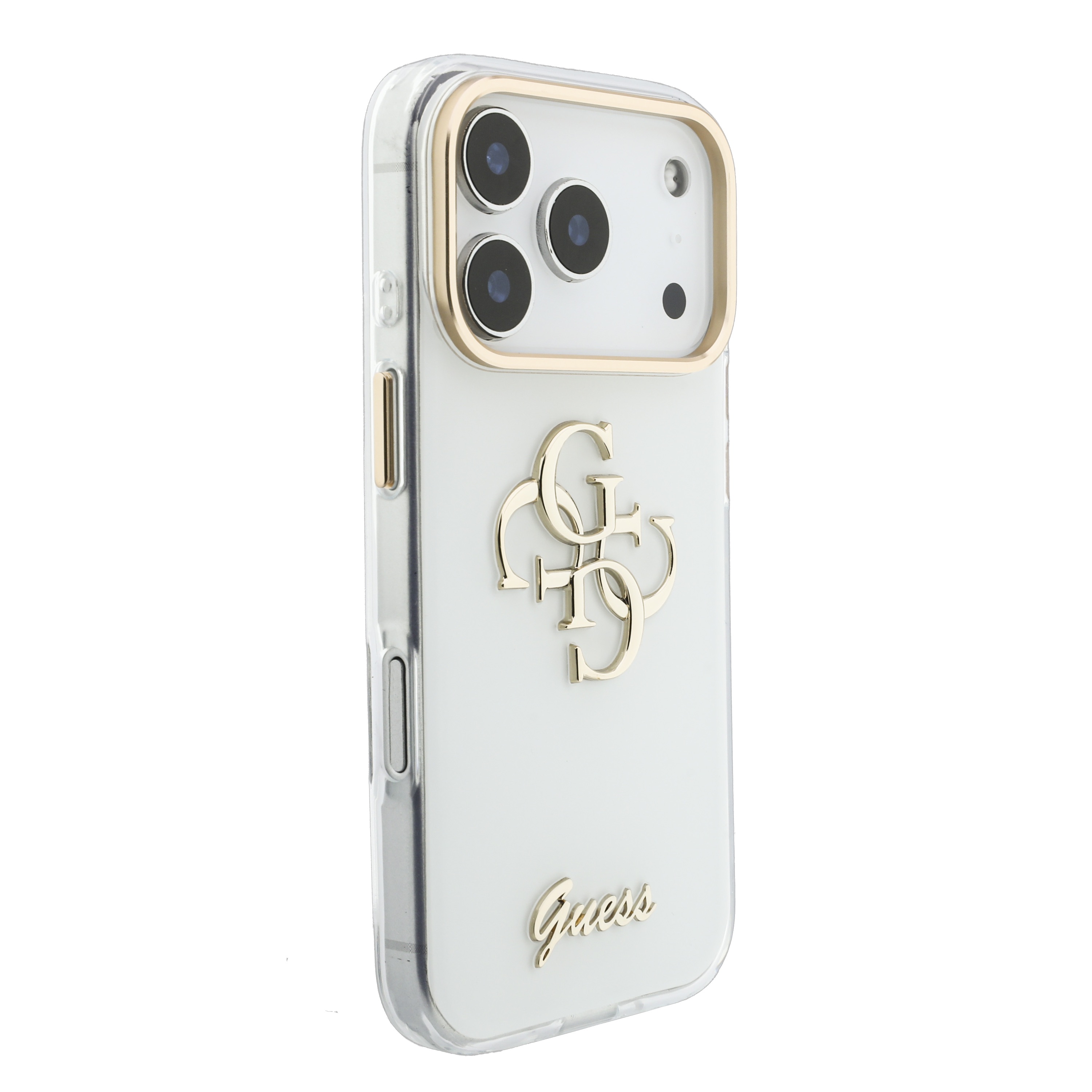 iPhone 17 Pro - GUESS Script Metal White — estuche (foto 4 de 8)