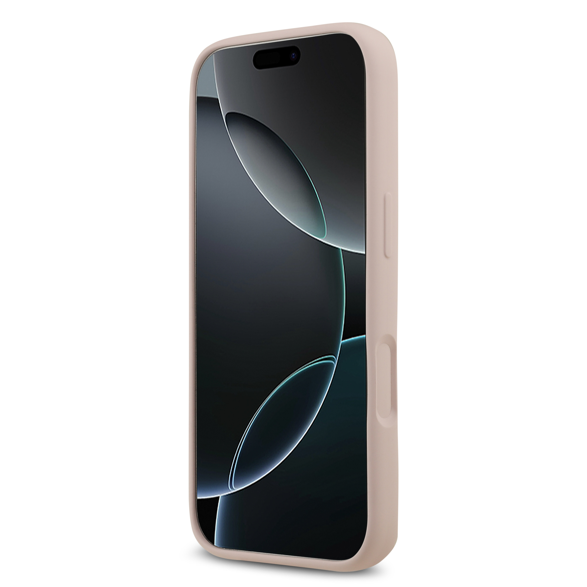 iPhone 17 Pro - GUESS Silicone Big 4G Script Pink — estuche (foto 5 de 8)