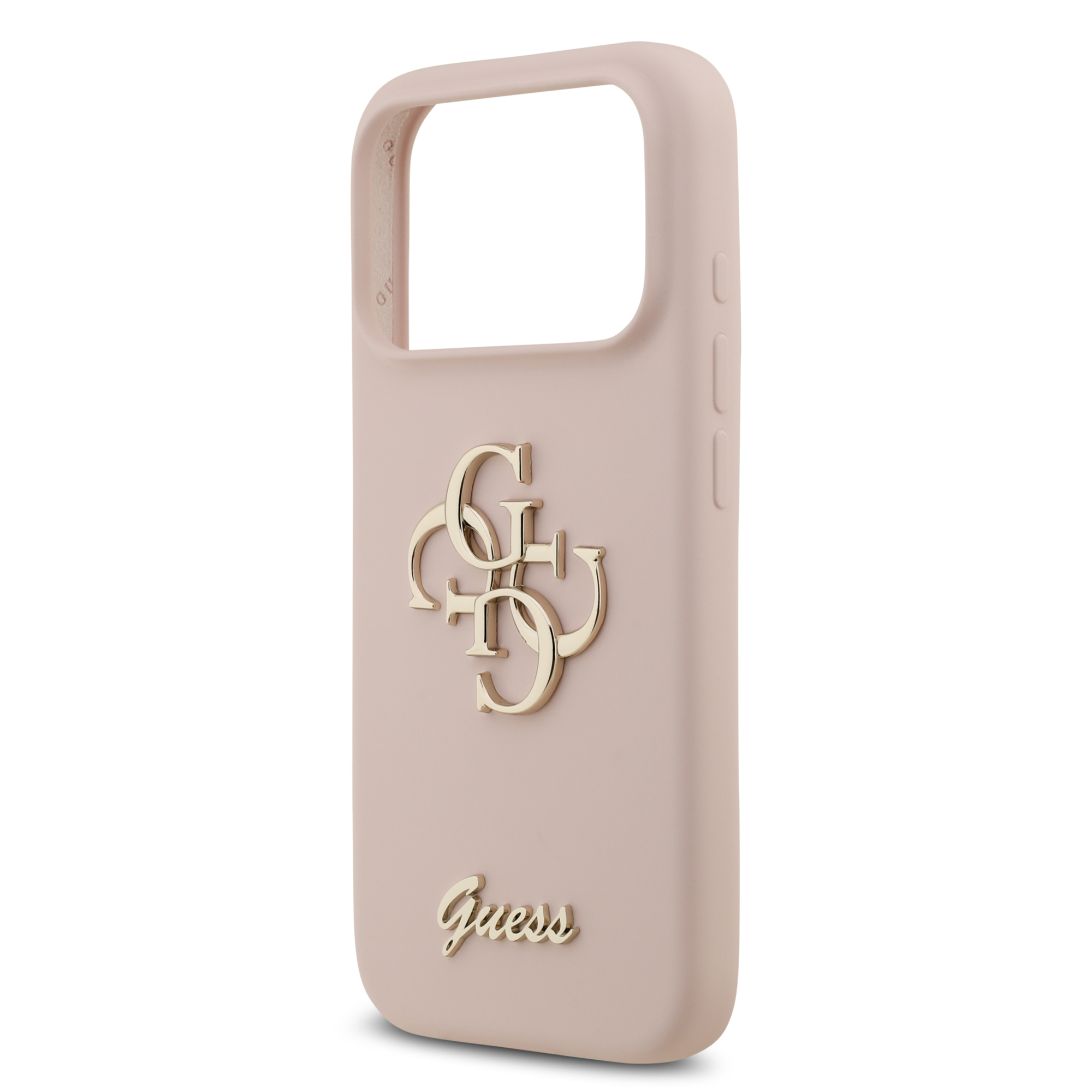 iPhone 17 Pro - GUESS Silicone Big 4G Script Pink — estuche (foto 6 de 8)