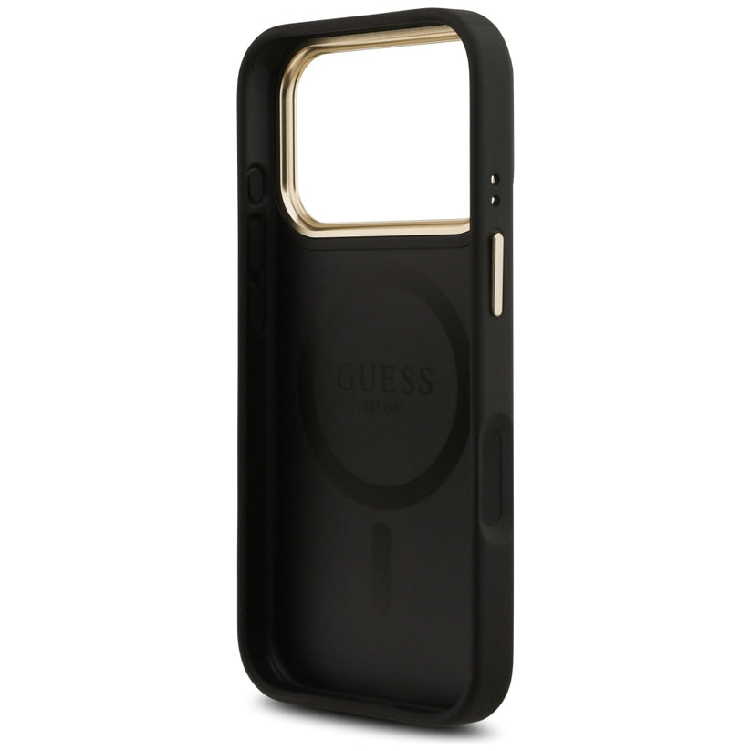 iPhone 17  - GUESS Leather With Big Classic Logo Black — estuche (foto 2 de 3)