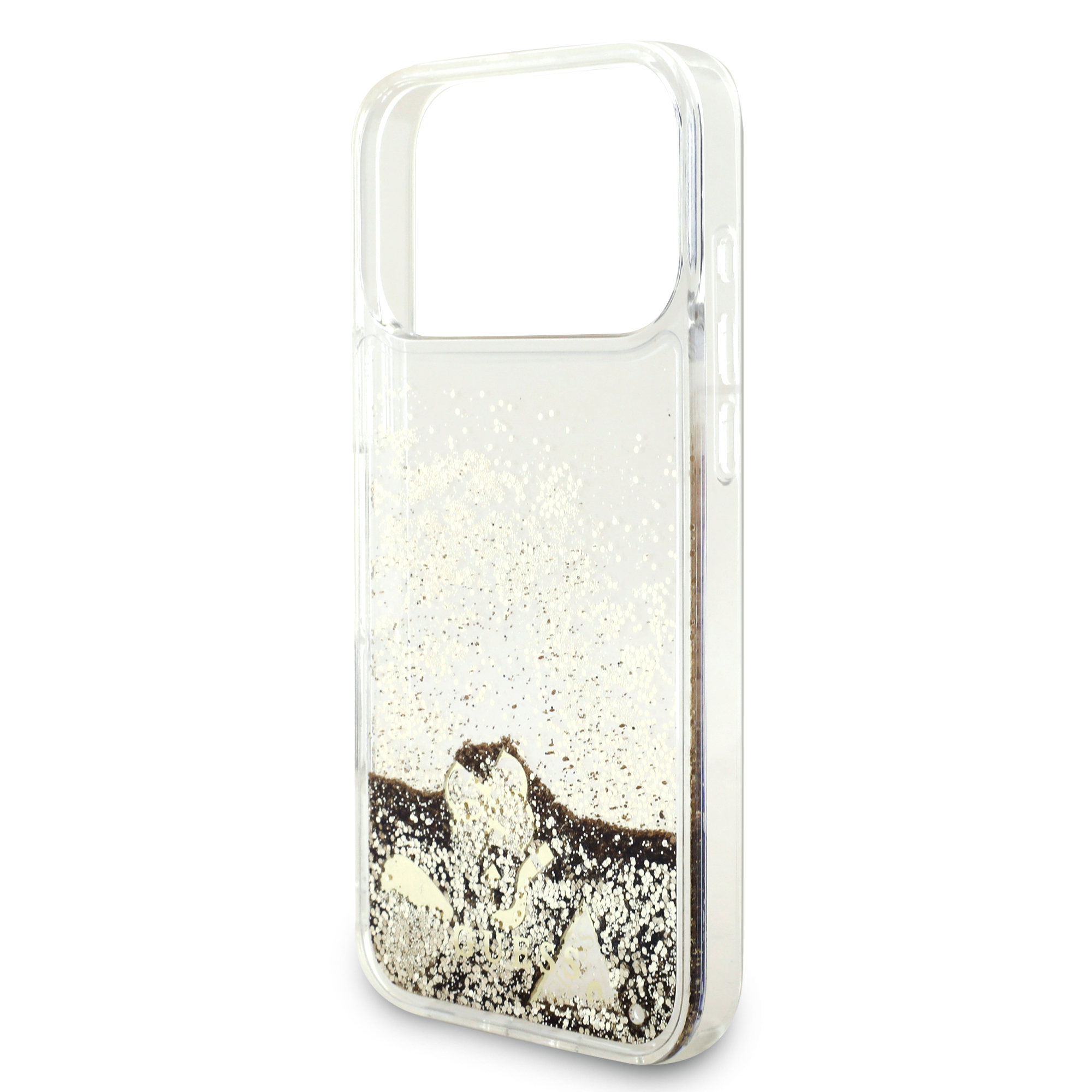 iPhone 17 Pro Max - GUESS Liquid Glitter 4 Charms Gold — estuche (foto 6 de 8)