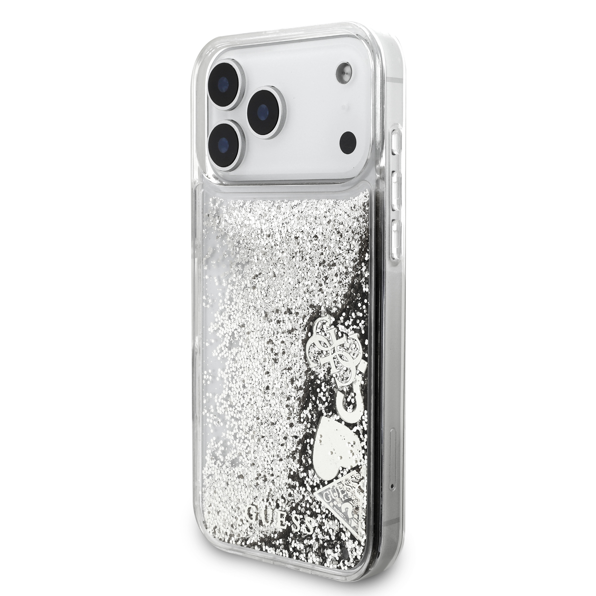iPhone 17 Pro Max - GUESS Liquid Glitter Charms Silver — estuche (foto 3 de 8)