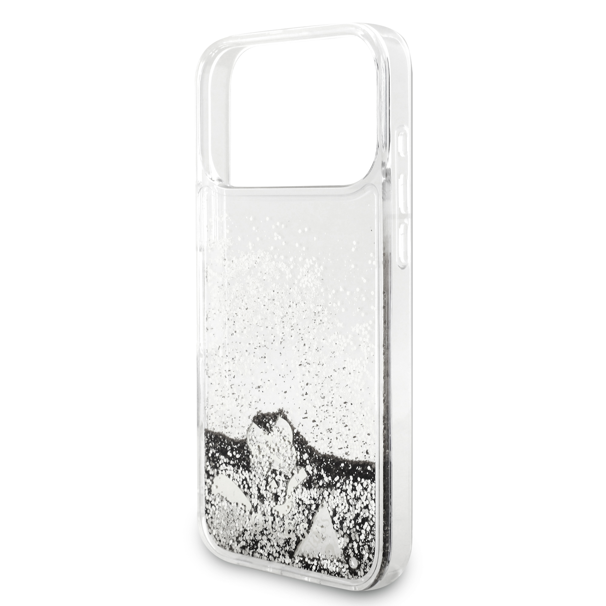 iPhone 17 Pro Max - GUESS Liquid Glitter Charms Silver — estuche (foto 6 de 8)