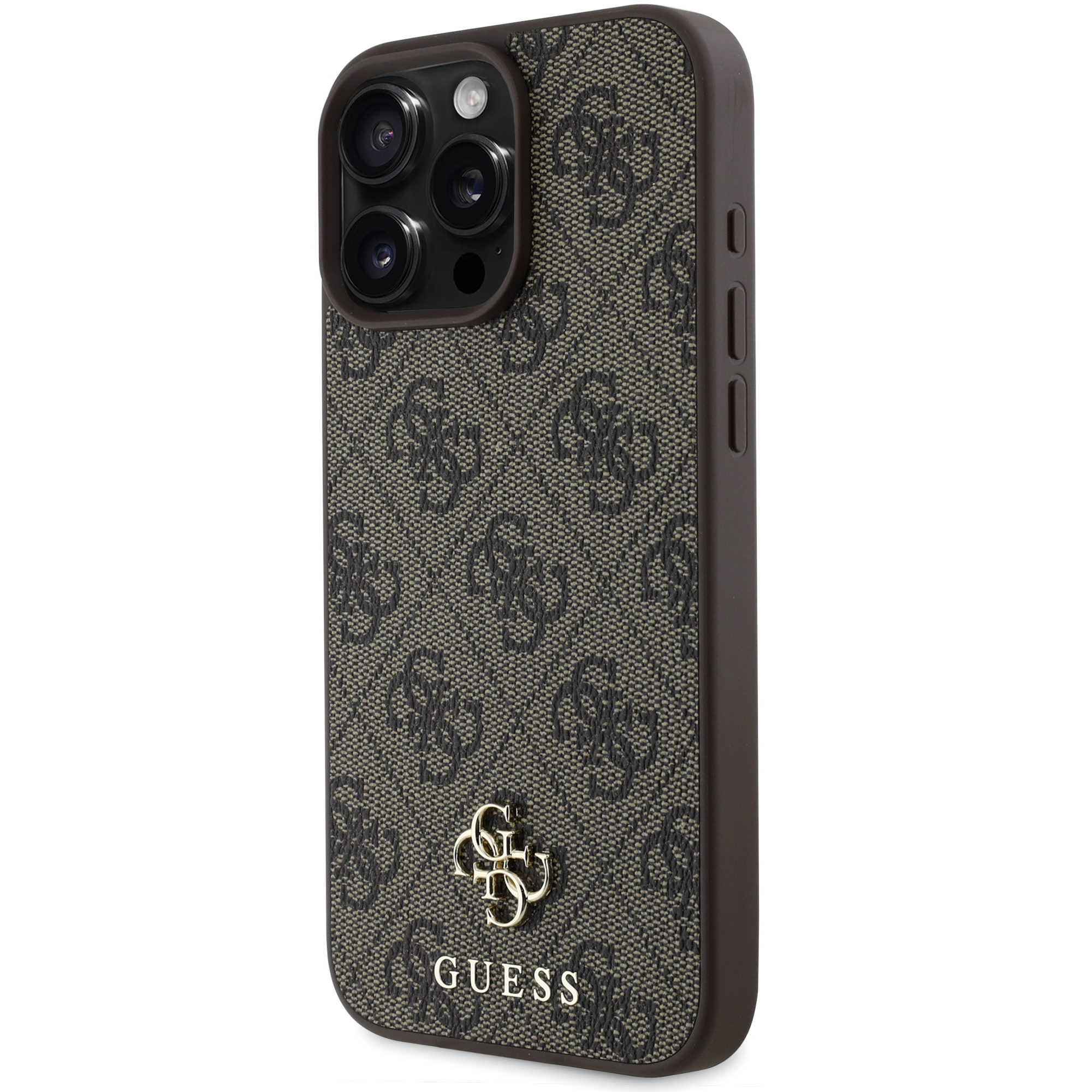 iPhone 16 Pro - GUESS Hard Case MagSafe PU 4G Small And Classic Brown — estuche (foto 2 de 5)