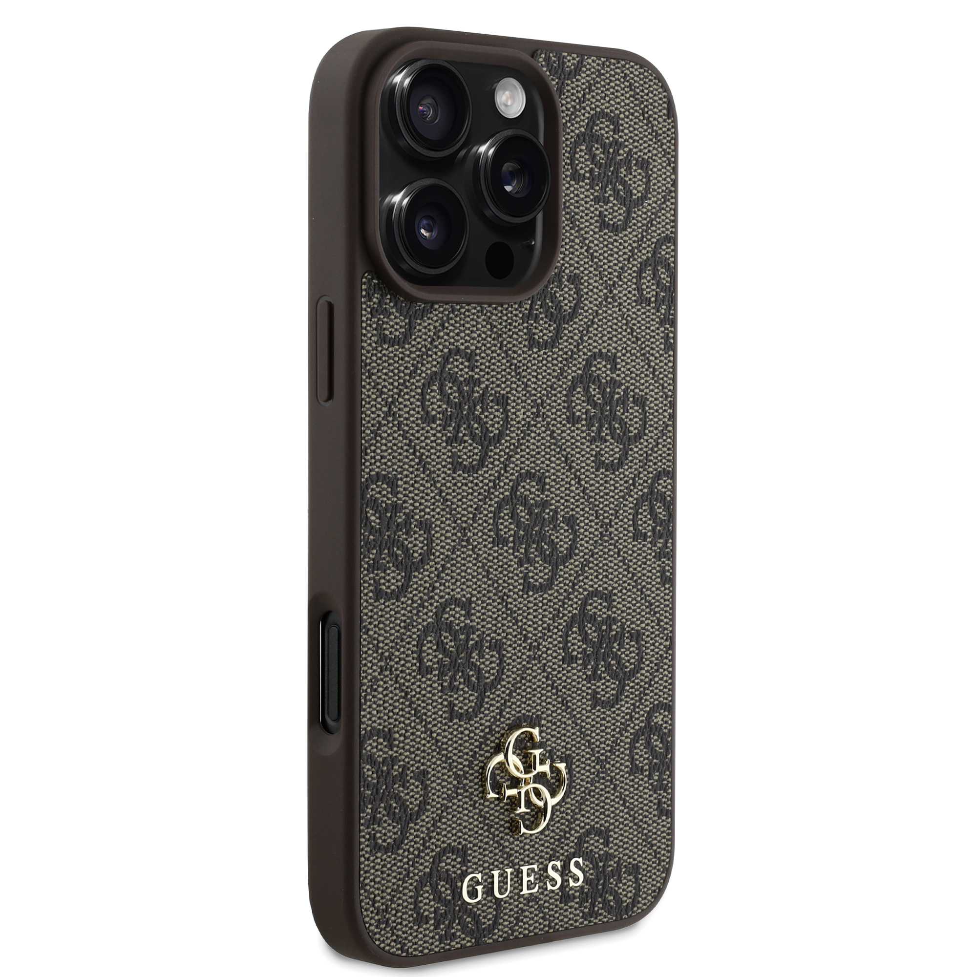 iPhone 16 Pro - GUESS Hard Case MagSafe PU 4G Small And Classic Brown — estuche (foto 4 de 5)