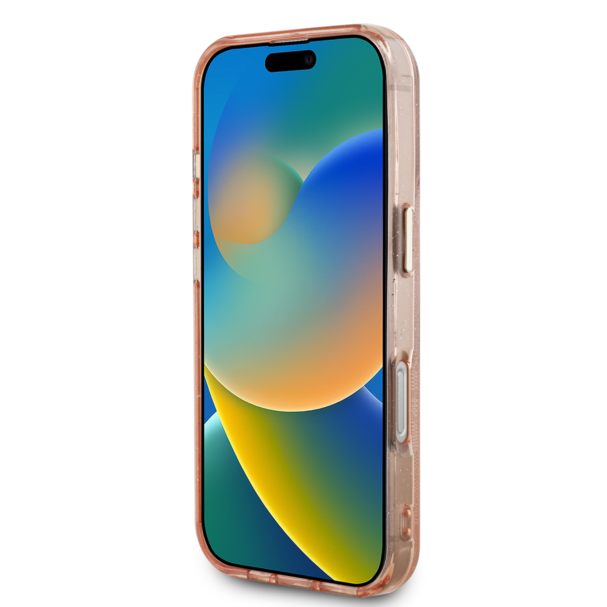 iPhone 16 Pro Max - GUESS Glitter Triangle Pink — estuche (foto 5 de 8)
