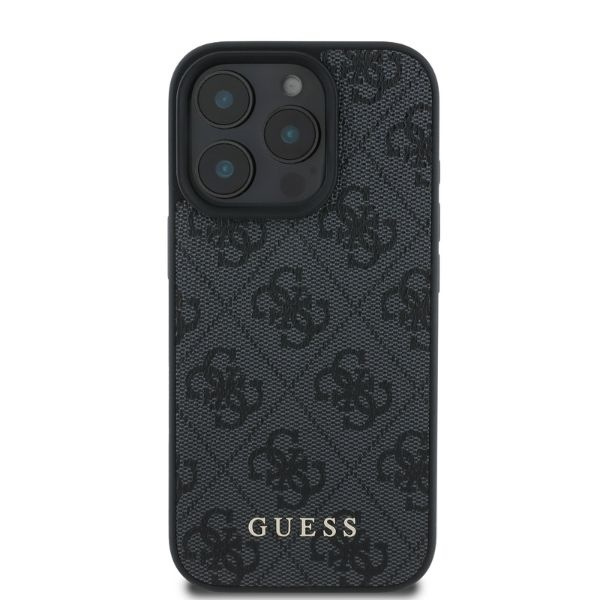 iPhone 16 Pro Max - GUESS Hard Case MagSafe PU 4G Small And Classic Black — estuche (foto 3 de 3)